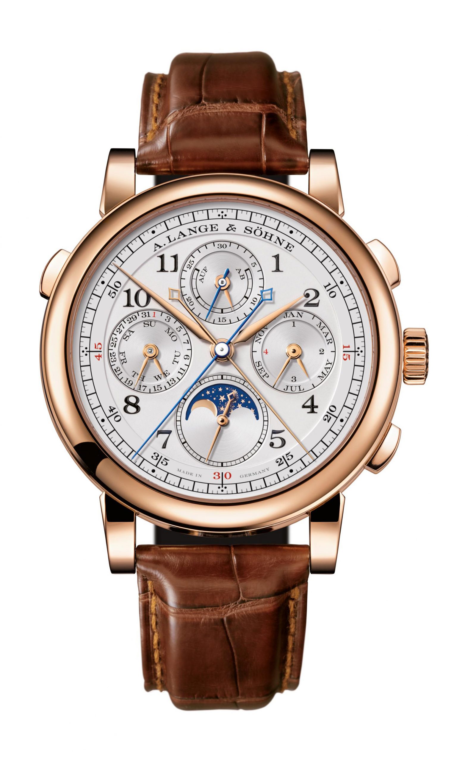 A Lange and Sohne 1815 Rattrapante Perpetual Calendar watch