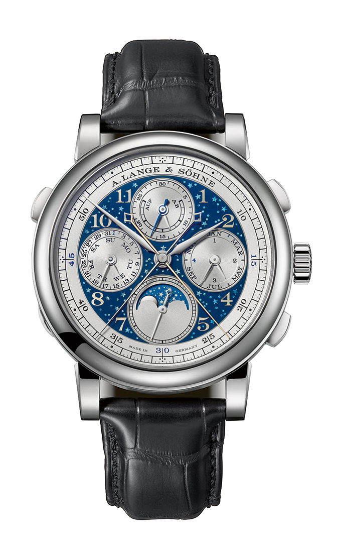 A Lange and Sohne 1815 Rattrapante Perpetual Calendar Handwerkskunst watch