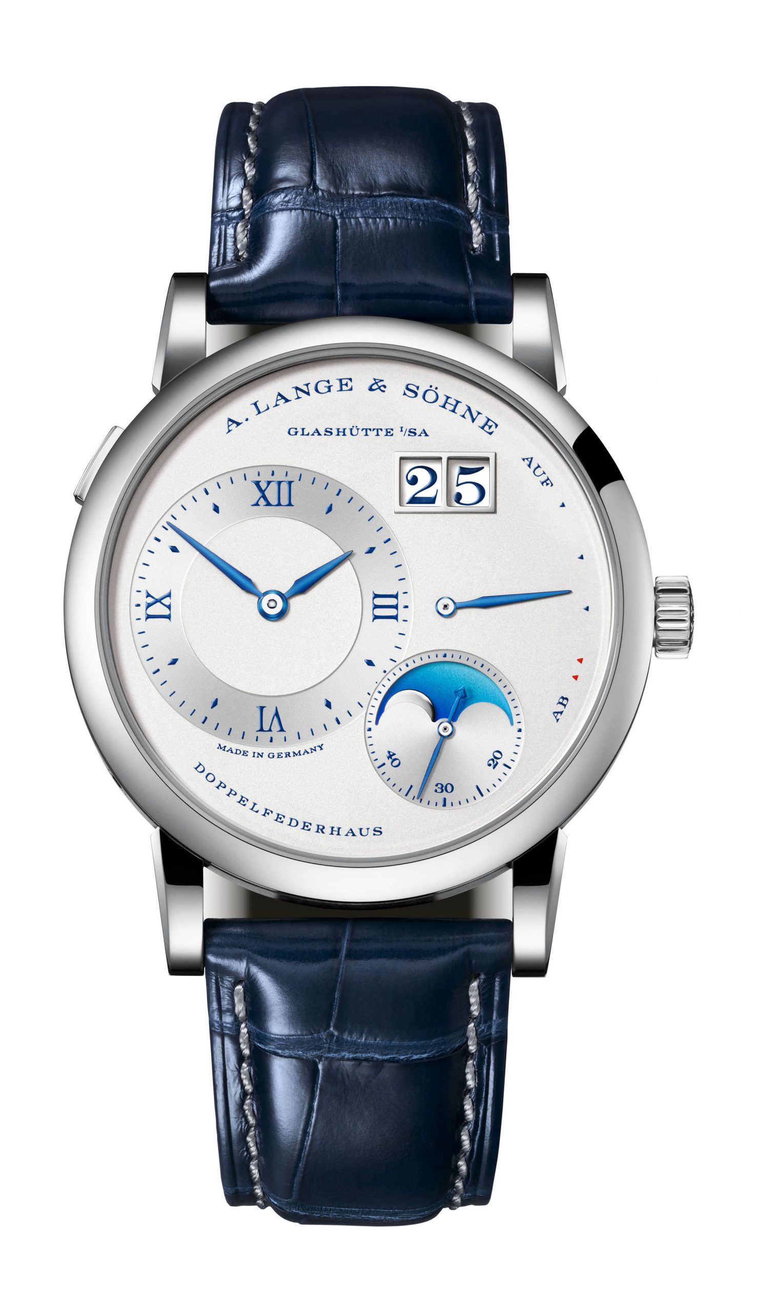 A. Lange & Söhne Lange 1 Moon Phase “25th Anniversary” luxury timepiece - detailed view