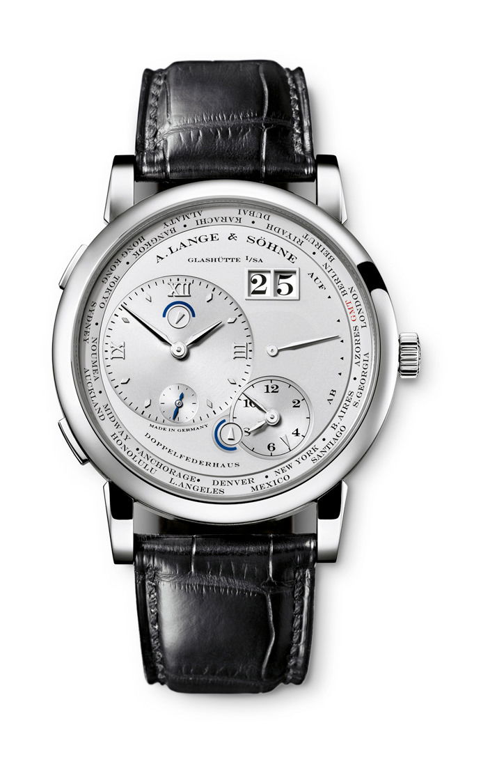 A. Lange & Söhne Lange 1 Time Zone luxury timepiece - detailed view