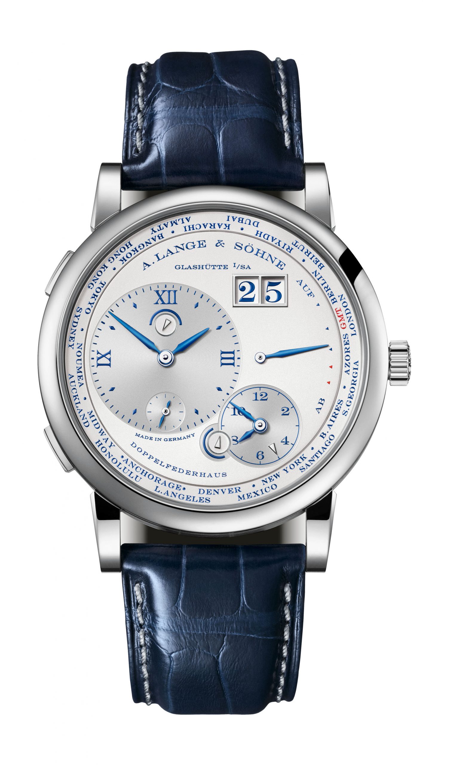 A. Lange & Söhne Lange 1 Time Zone “25th Anniversary” luxury timepiece - detailed view