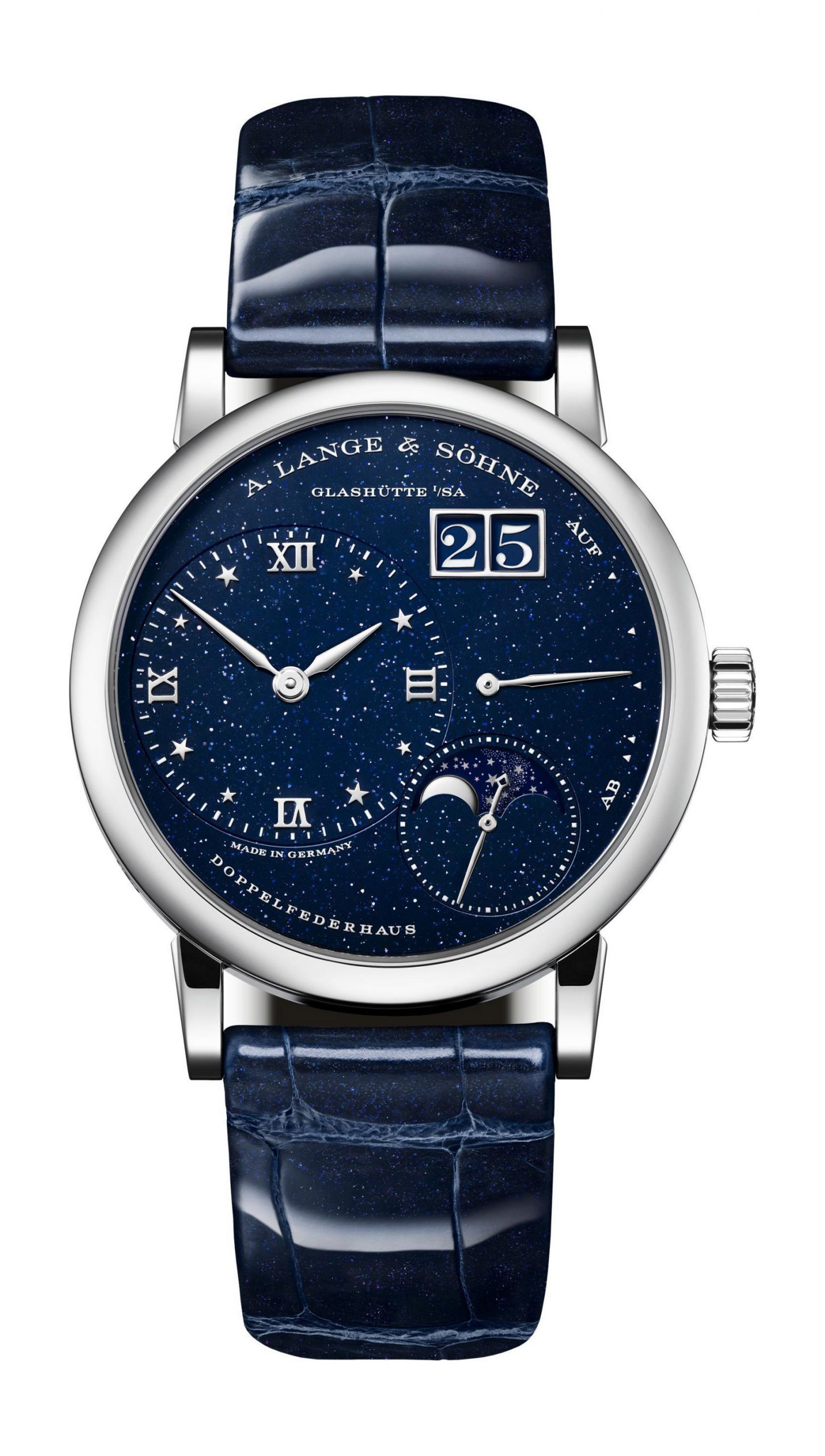 A. Lange & Söhne Little Lange 1 Moon Phase luxury timepiece - detailed view