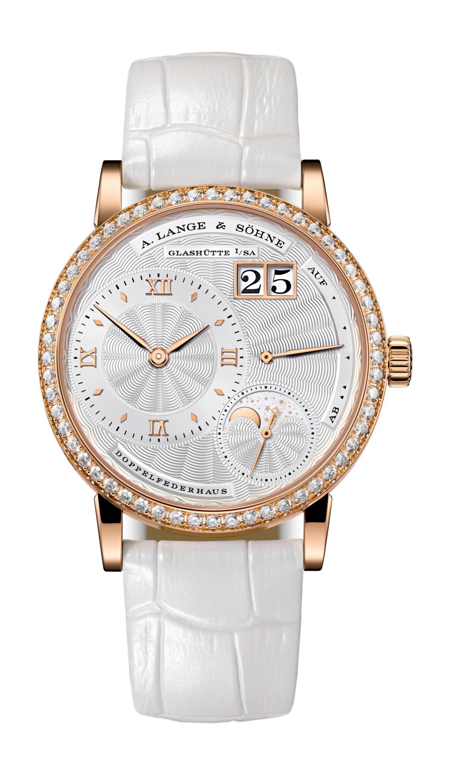A. Lange & Söhne Little Lange 1 Moon Phase luxury timepiece - detailed view