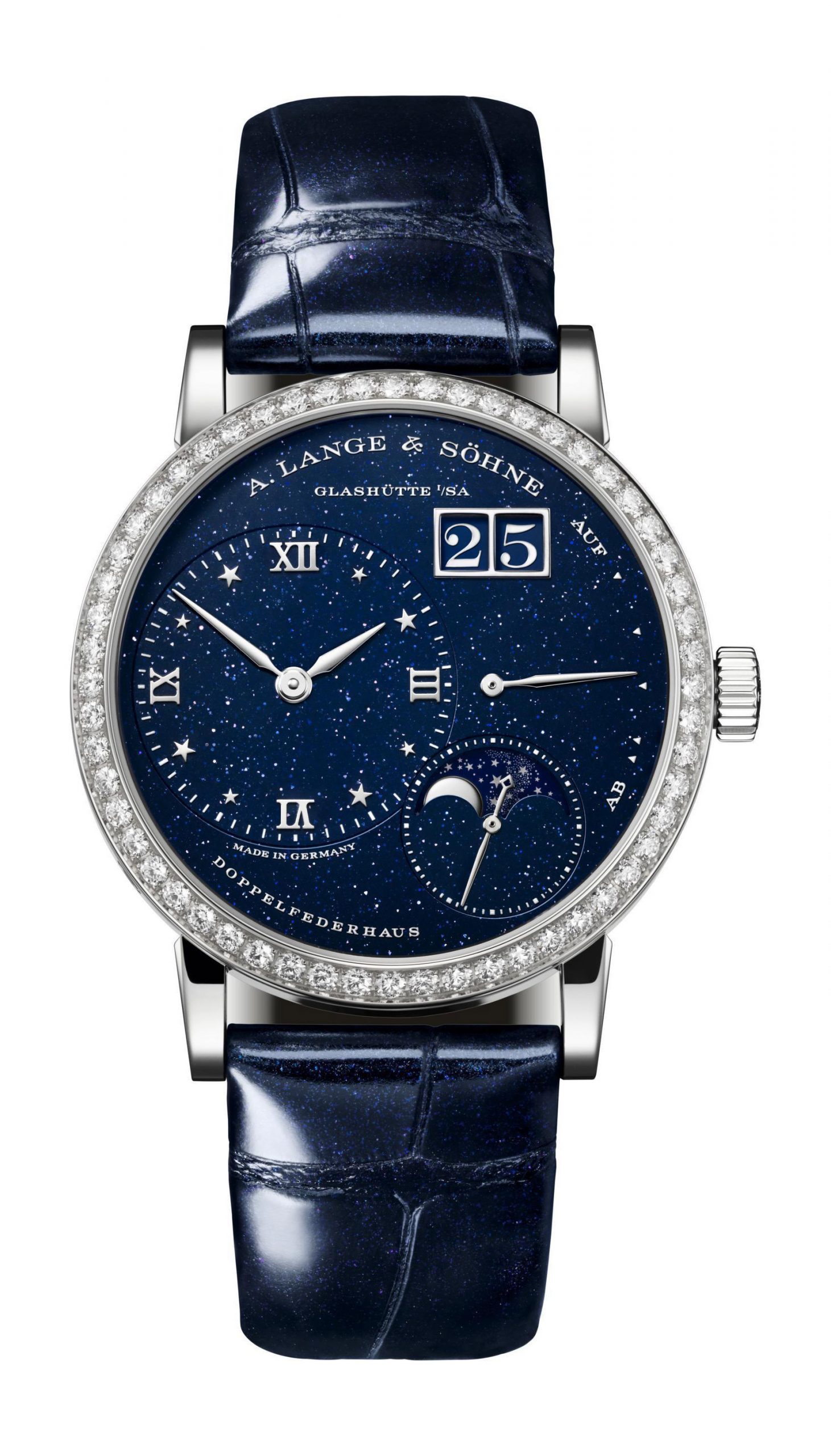 A. Lange & Söhne Little Lange 1 Moon Phase luxury timepiece - detailed view