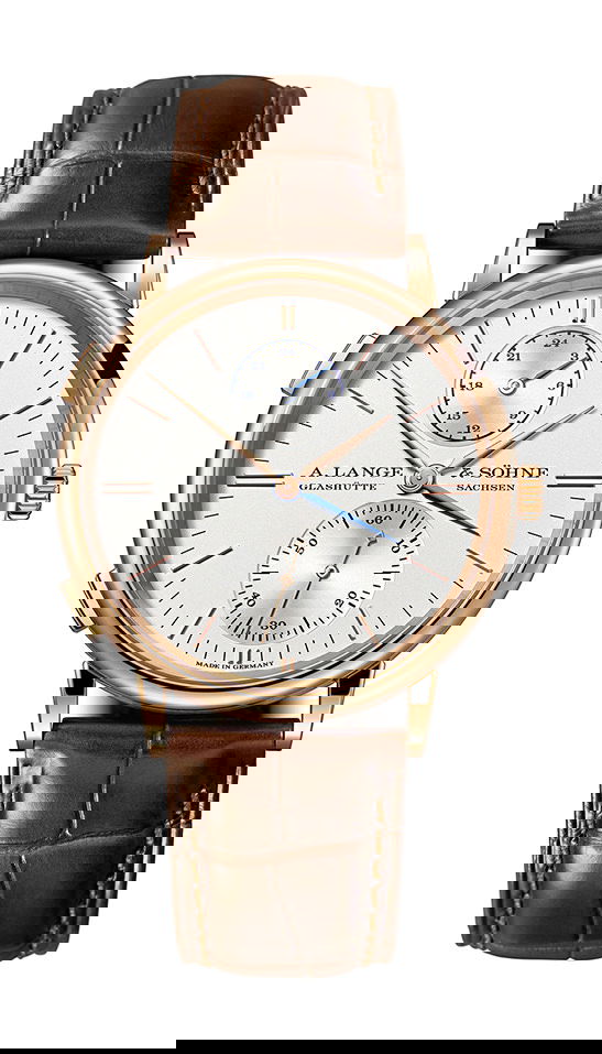 A. Lange & Söhne Saxonia Dual Time luxury timepiece - detailed view