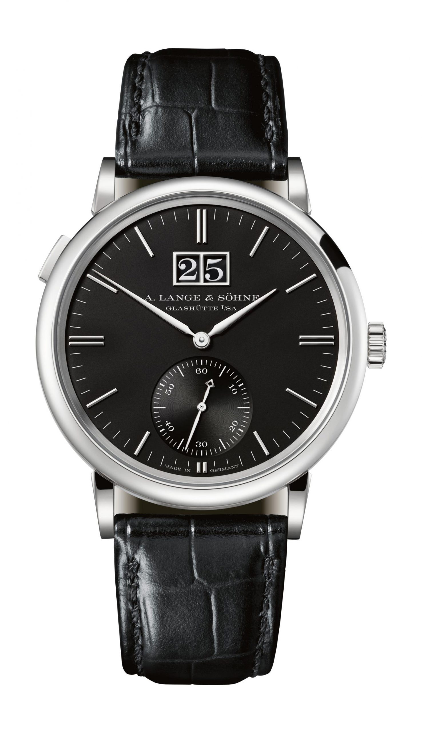 A. Lange & Söhne Saxonia Outsize Date luxury timepiece - detailed view