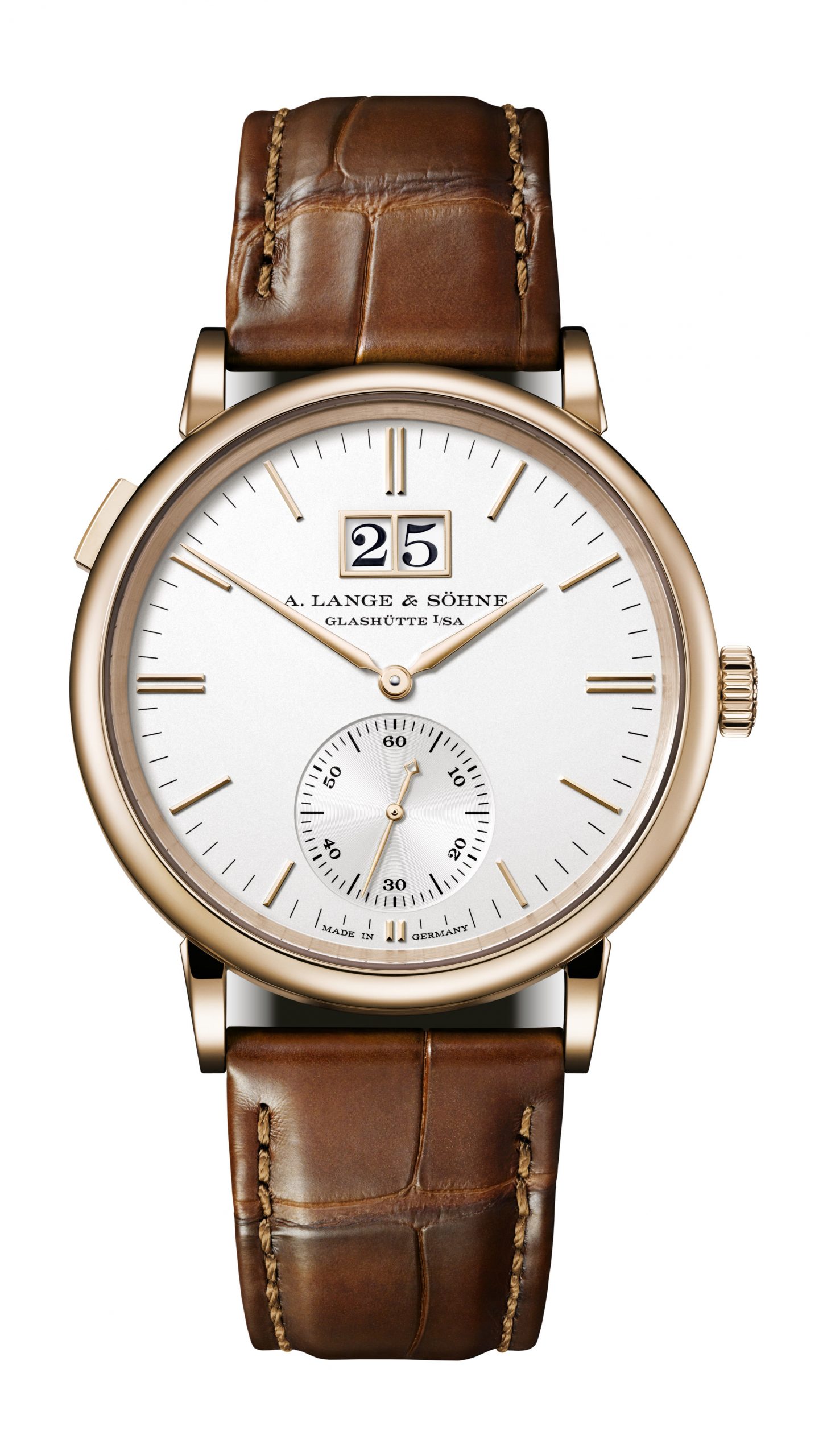 A. Lange & Söhne Saxonia Outsize Date luxury timepiece - detailed view