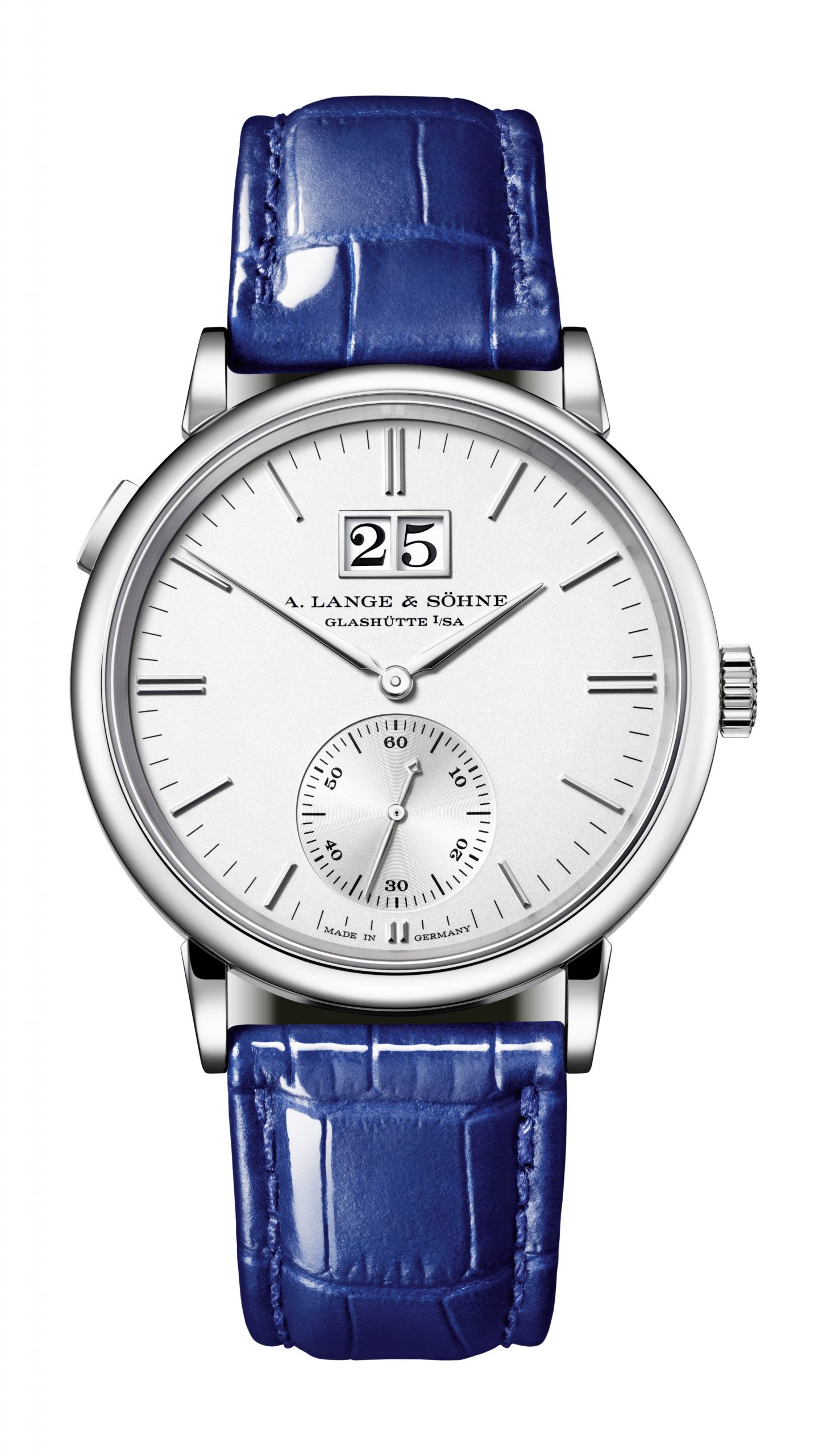 A. Lange & Söhne Saxonia Outsize Date luxury timepiece - detailed view