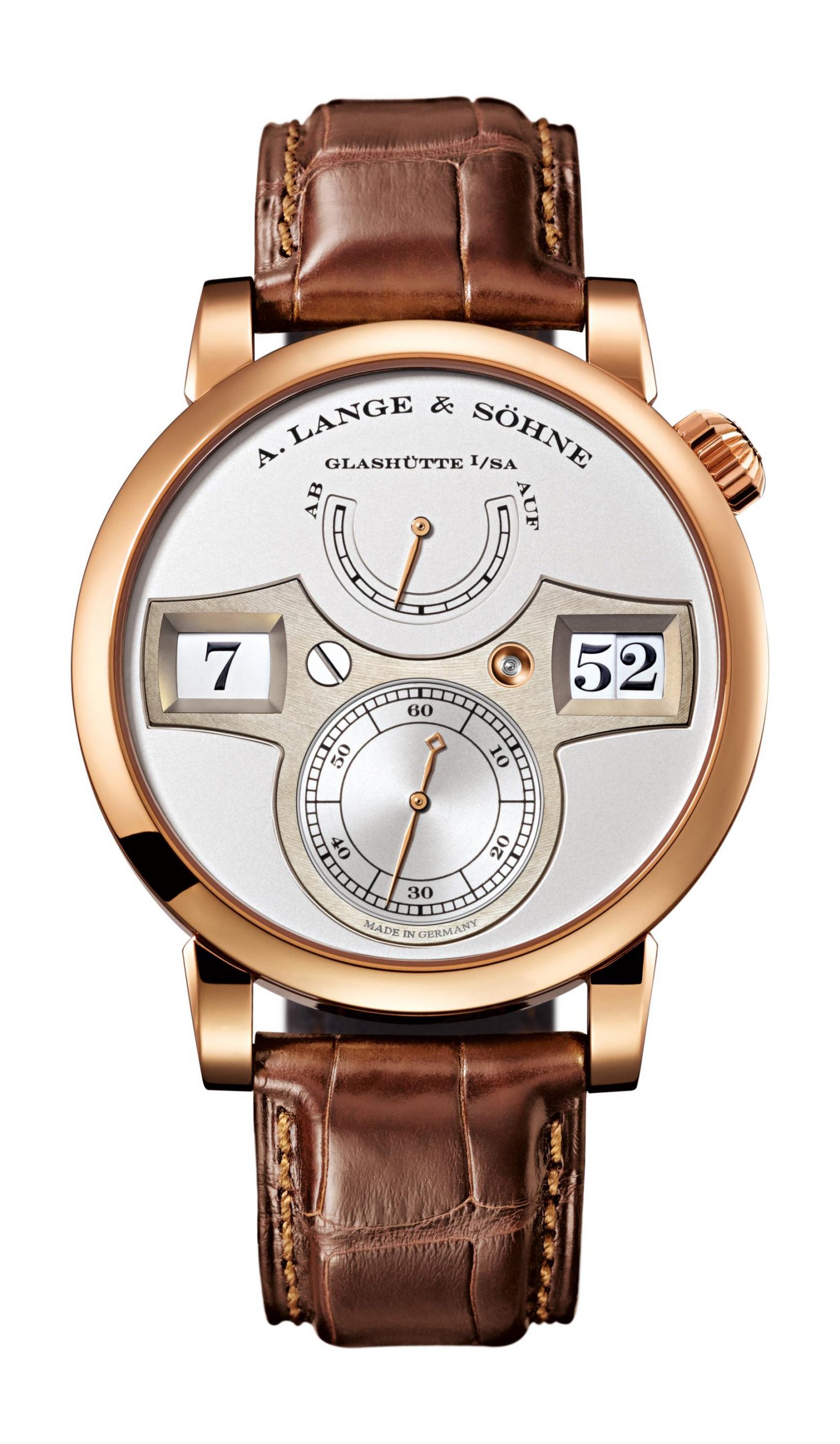 A. Lange & Söhne Zeitwerk luxury timepiece - detailed view