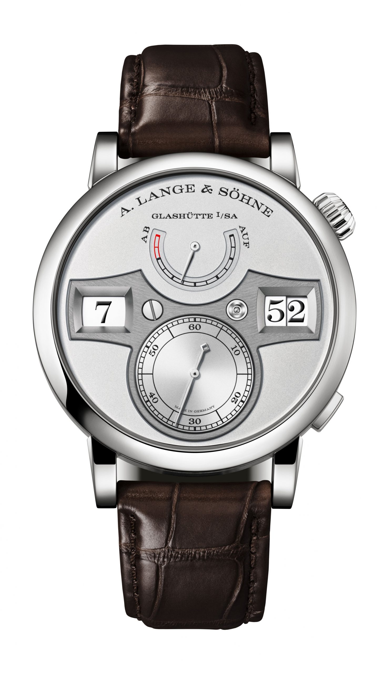 A. Lange & Söhne Zeitwerk luxury timepiece - detailed view
