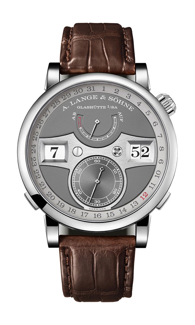 A. Lange & Söhne Zeitwerk Date luxury timepiece - detailed view