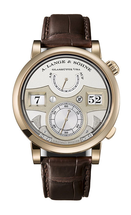 A. Lange & Söhne Zeitwerk Decimal Strike Honeygold luxury timepiece - detailed view
