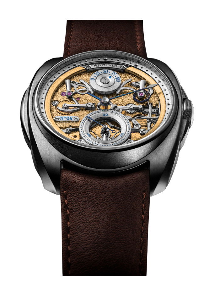AKRIVIA AK06 Gold luxury timepiece - detailed view