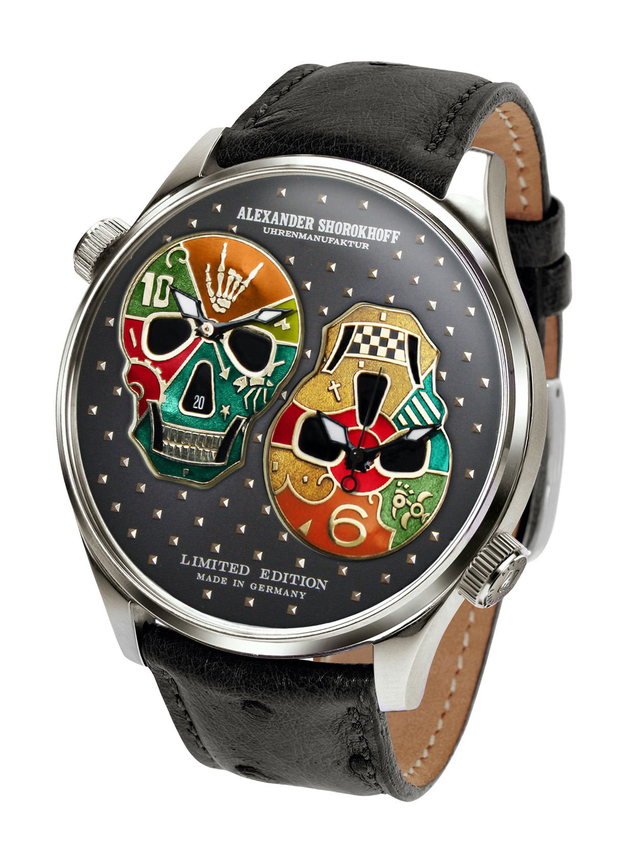 Alexander Shorokhoff Los Craneos 2 luxury timepiece - detailed view