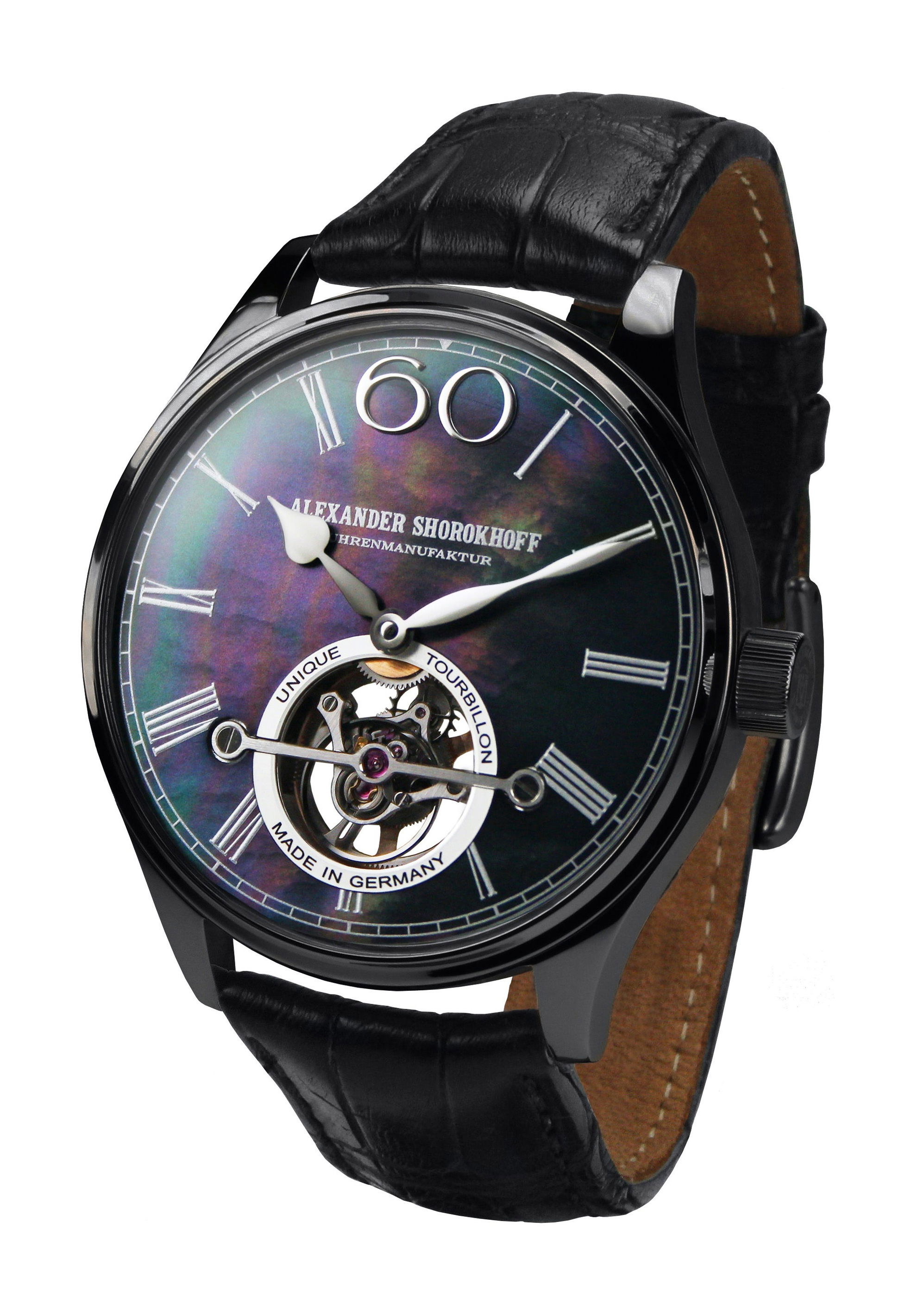 Alexander Shorokhoff Tourbillon Black luxury timepiece - detailed view