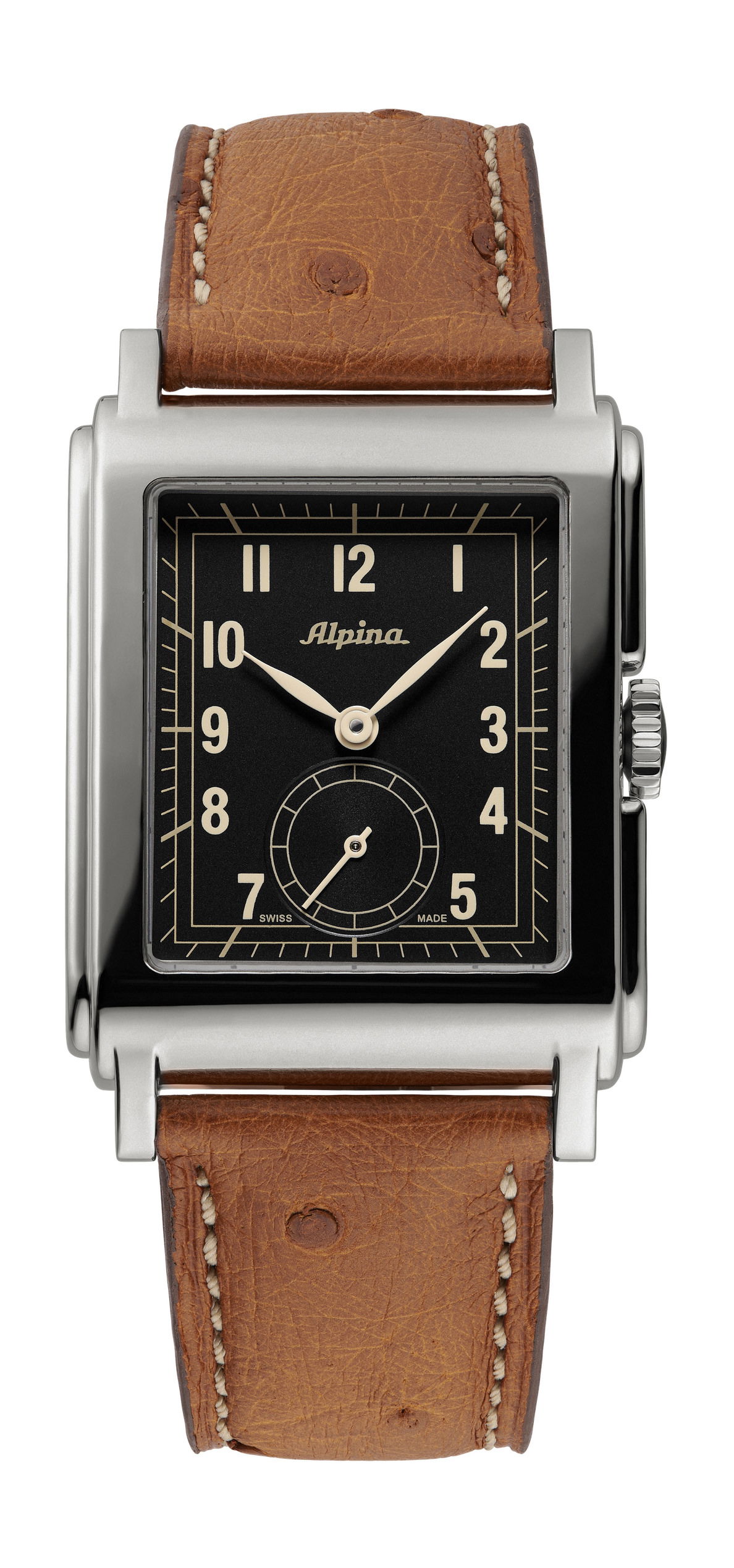 Alpina Alpiner Heritage Carrée Mechanical 140 Years luxury timepiece - detailed view