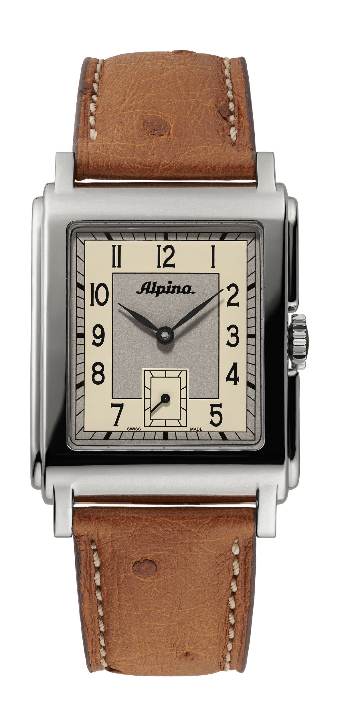Alpina Alpiner Heritage Carrée Mechanical 140 Years luxury timepiece - detailed view