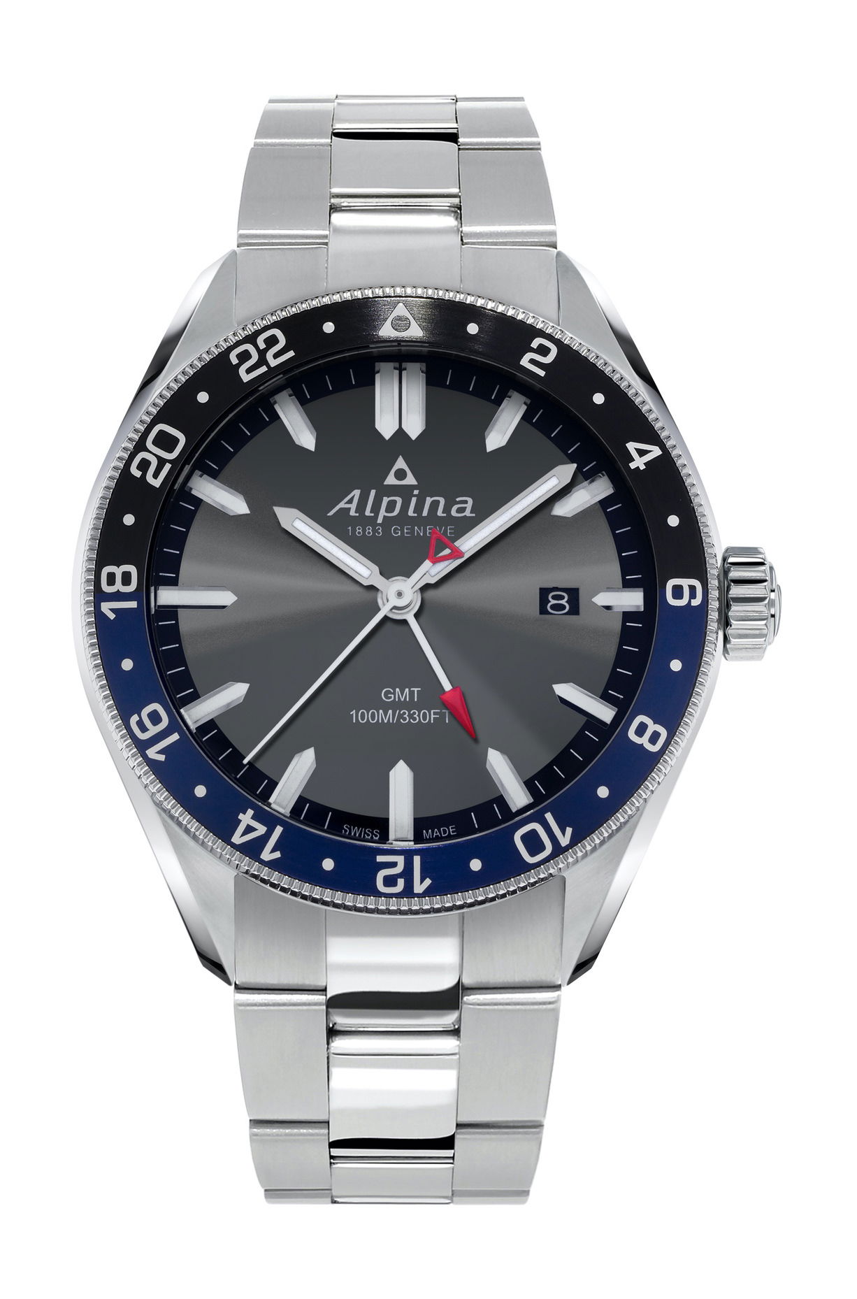 Alpina Alpiner Quartz GMT luxury timepiece - detailed view