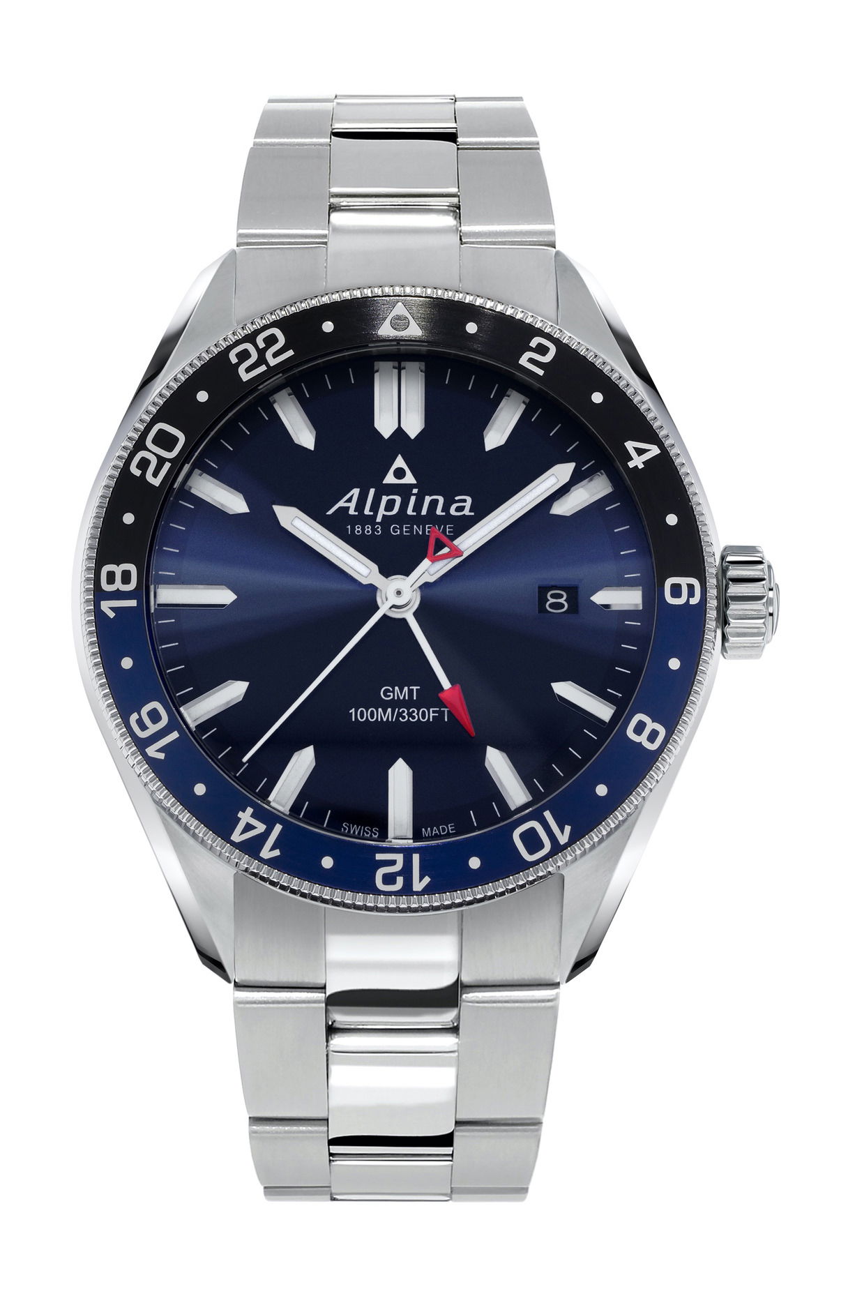 Alpina Alpiner Quartz GMT luxury timepiece - detailed view