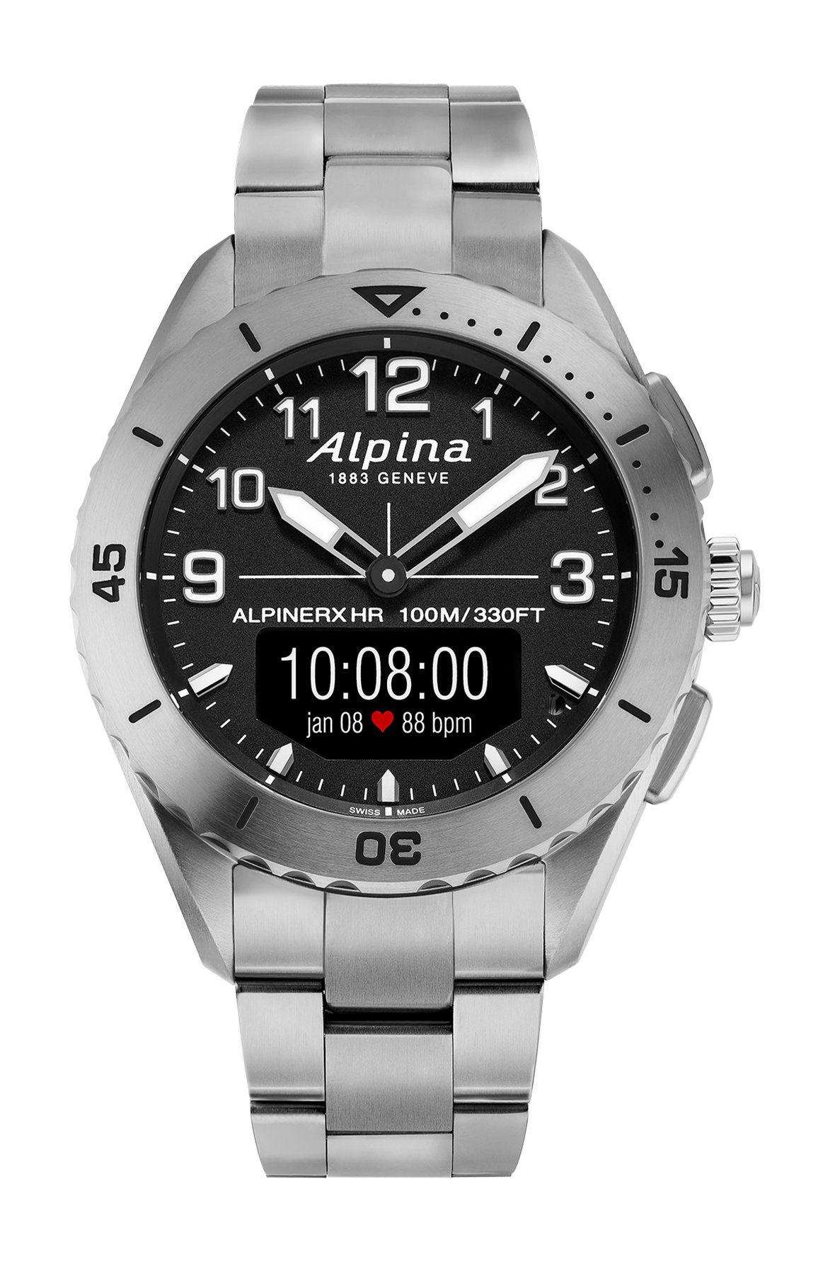 Alpina AlpinerX Alive luxury timepiece - detailed view