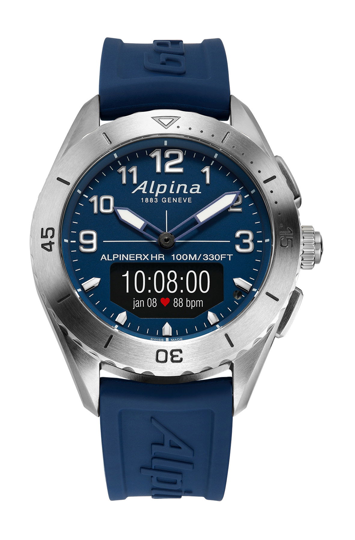 Alpina AlpinerX Alive luxury timepiece - detailed view