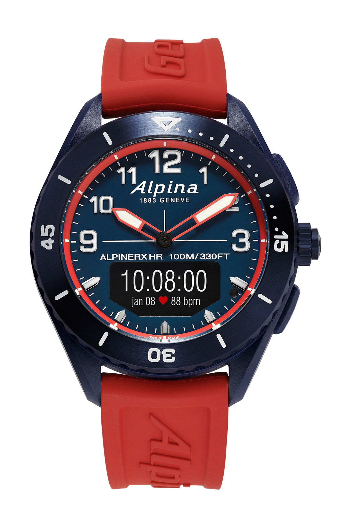 Alpina AlpinerX Alive luxury timepiece - detailed view