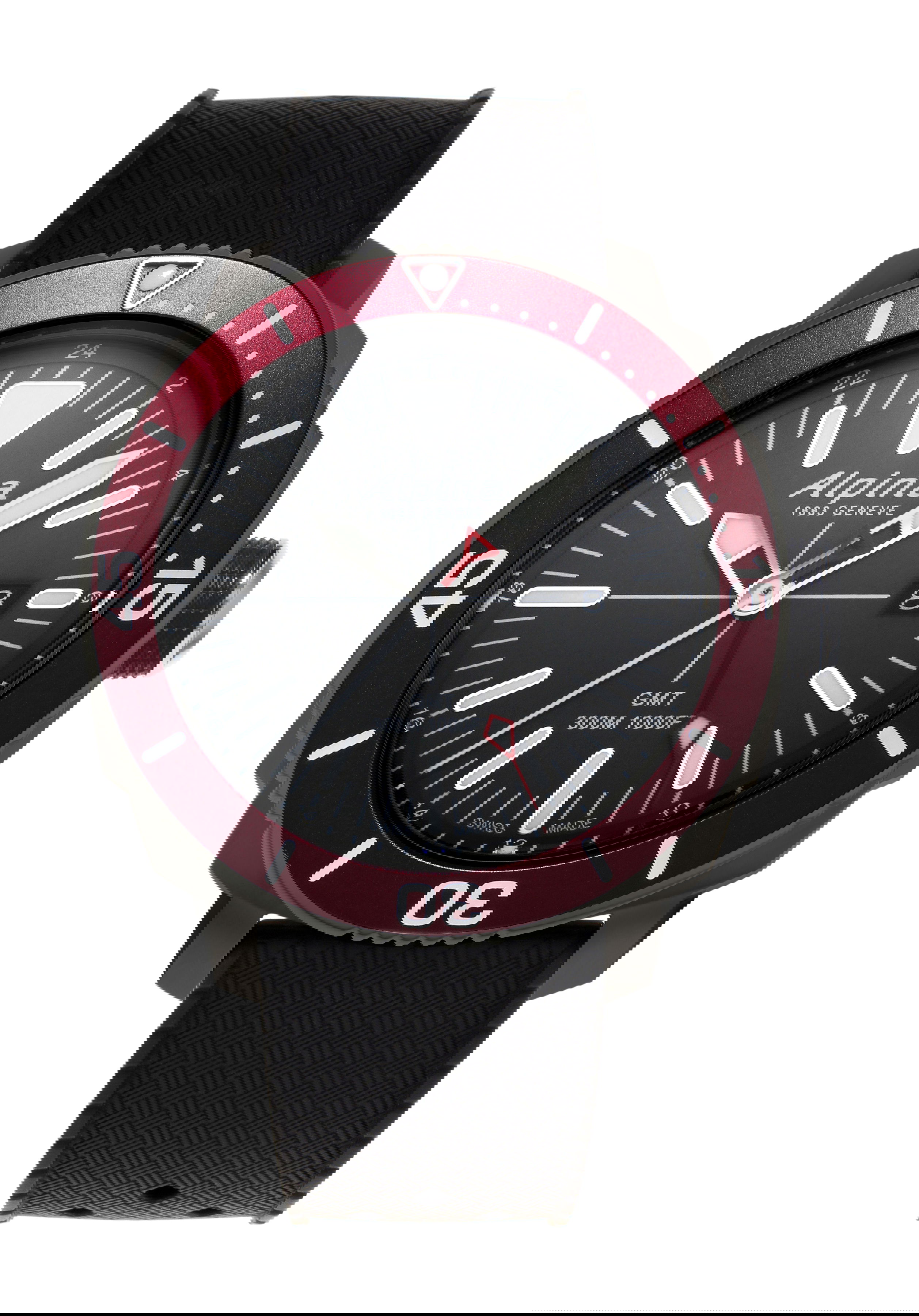 Alpina Seastrong GMT Diver 300 luxury timepiece - detailed view