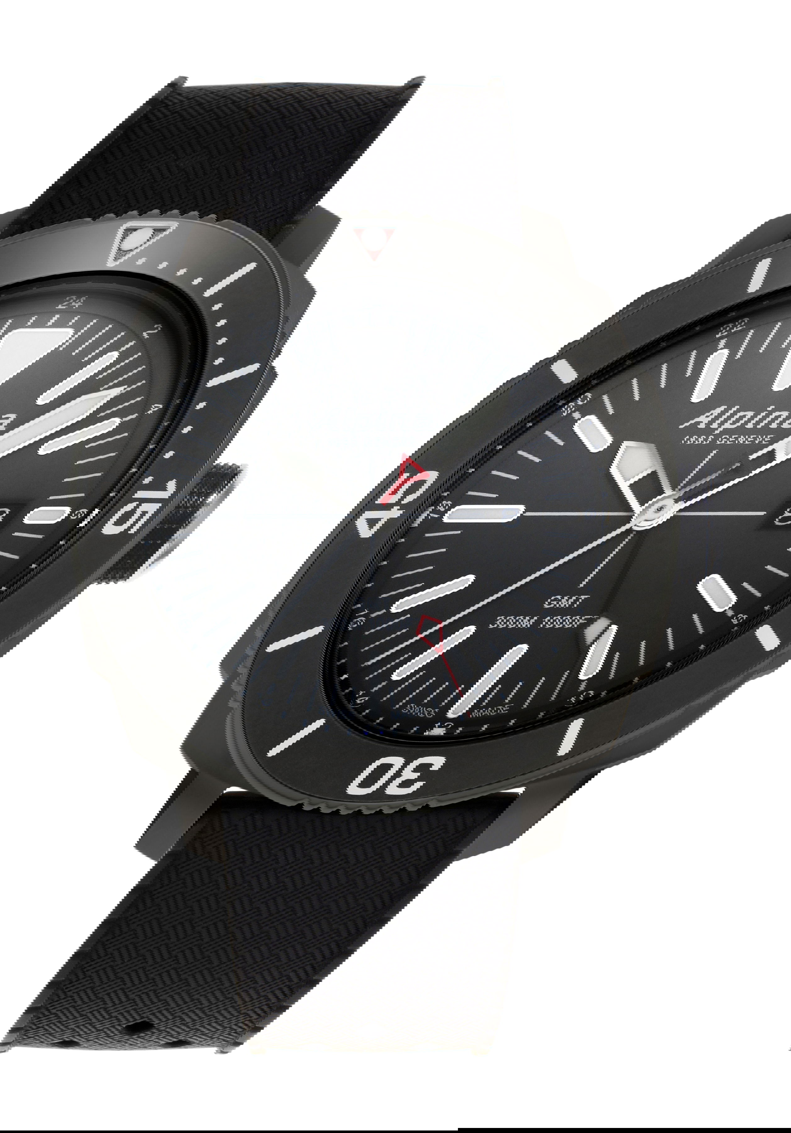 Alpina Seastrong GMT Diver 300 luxury timepiece - detailed view