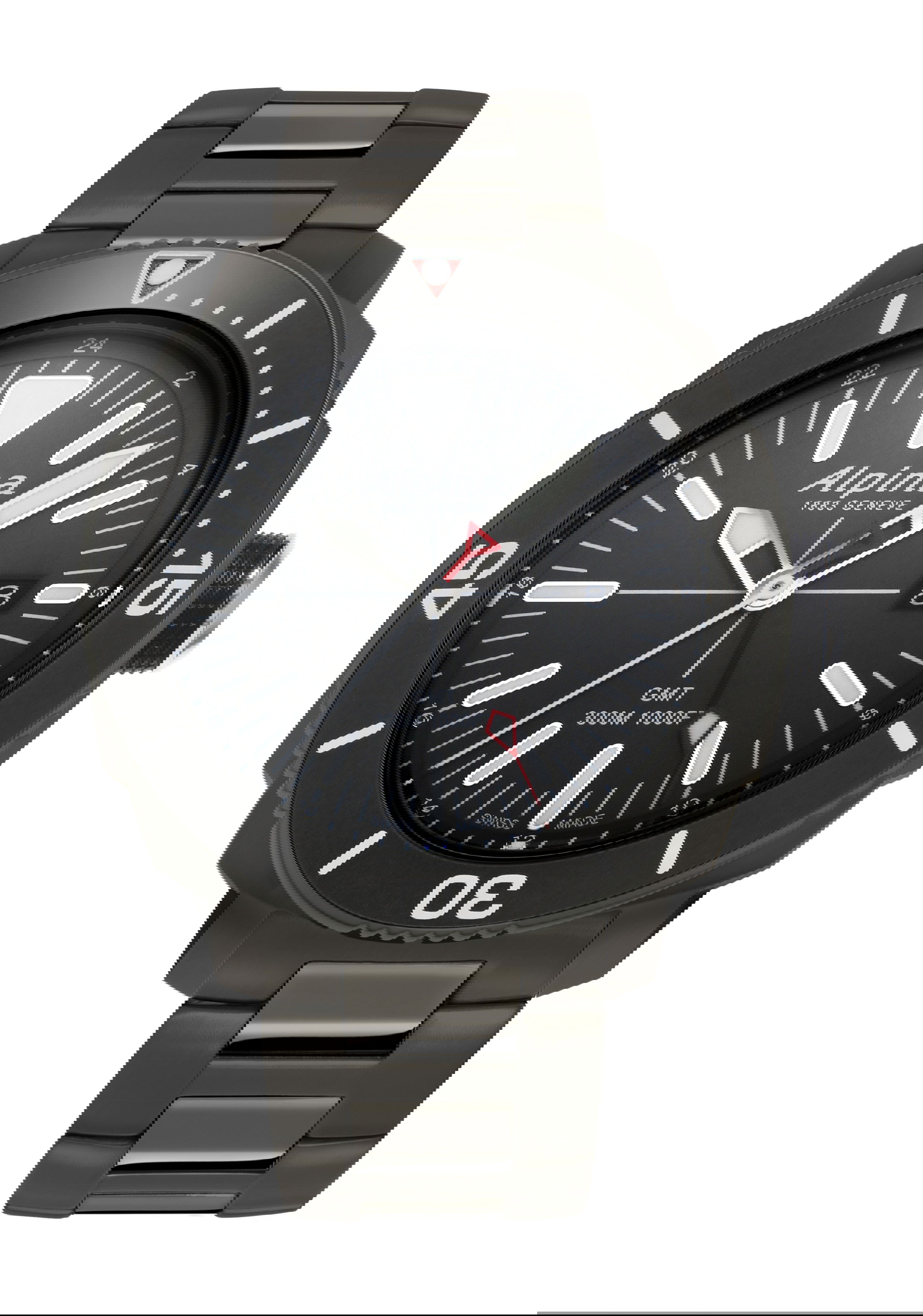 Alpina Seastrong GMT Diver 300 luxury timepiece - detailed view