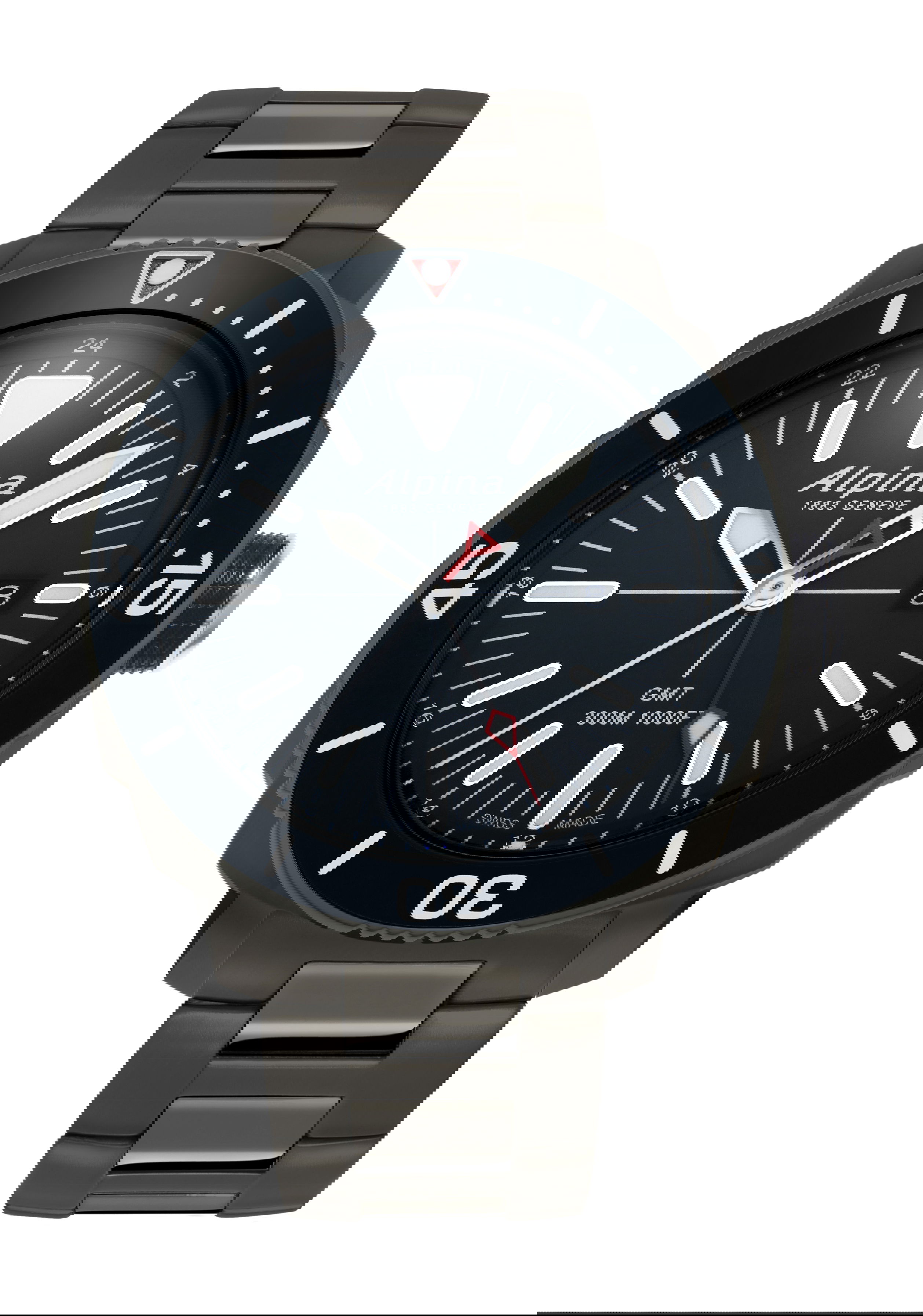 Alpina Seastrong GMT Diver 300 luxury timepiece - detailed view