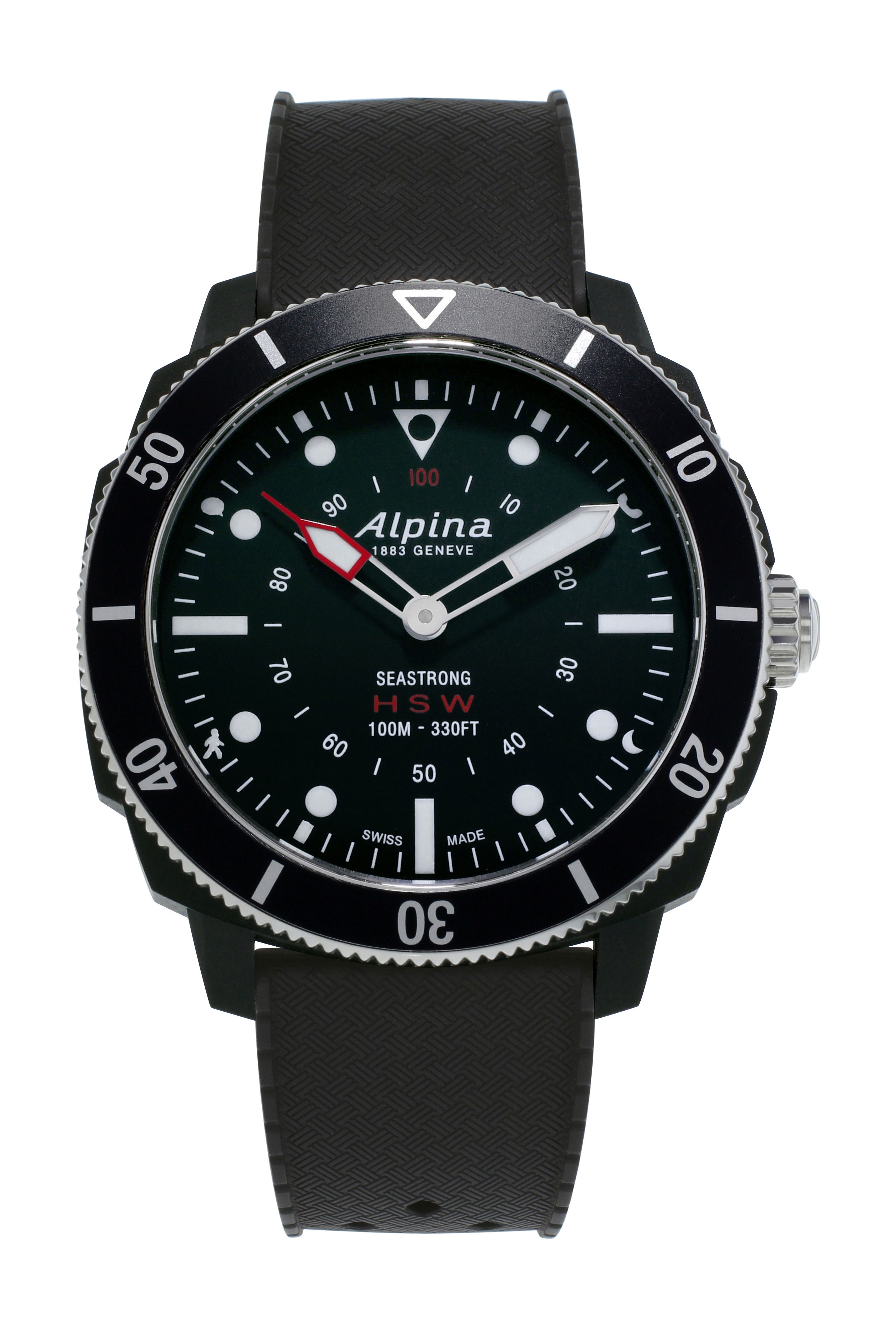 Alpina Seastrong Horological Smartwatch luxury timepiece - detailed view