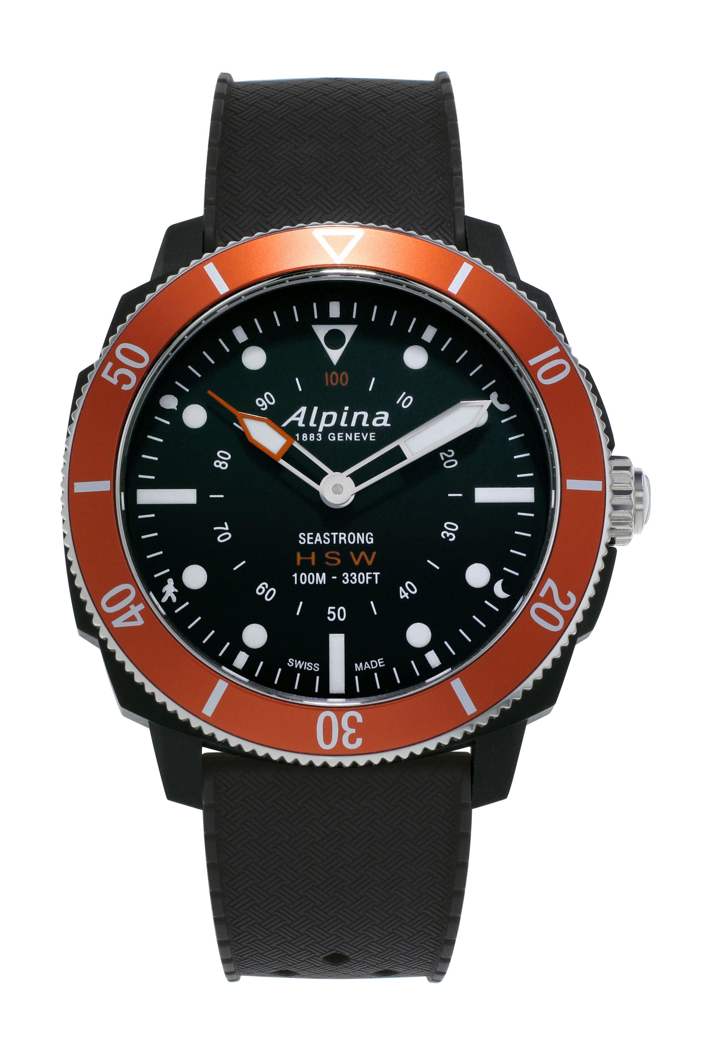 Alpina Seastrong Horological Smartwatch luxury timepiece - detailed view