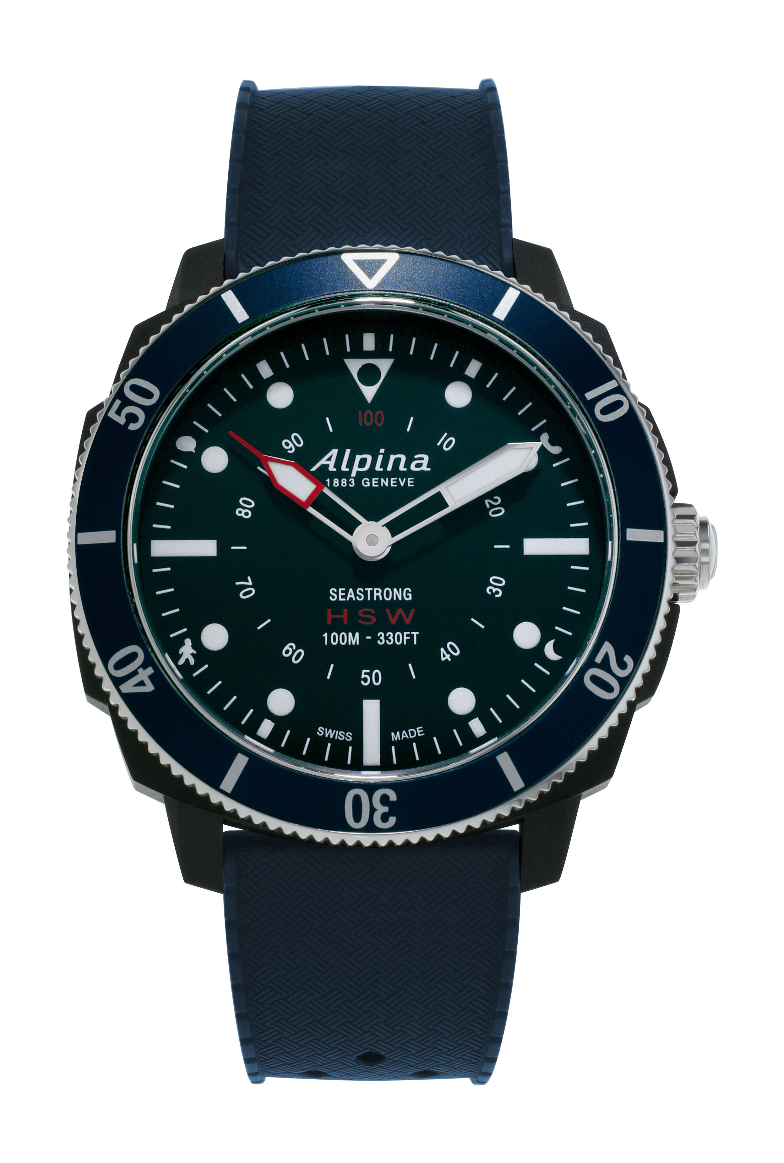 Alpina Seastrong Horological Smartwatch luxury timepiece - detailed view
