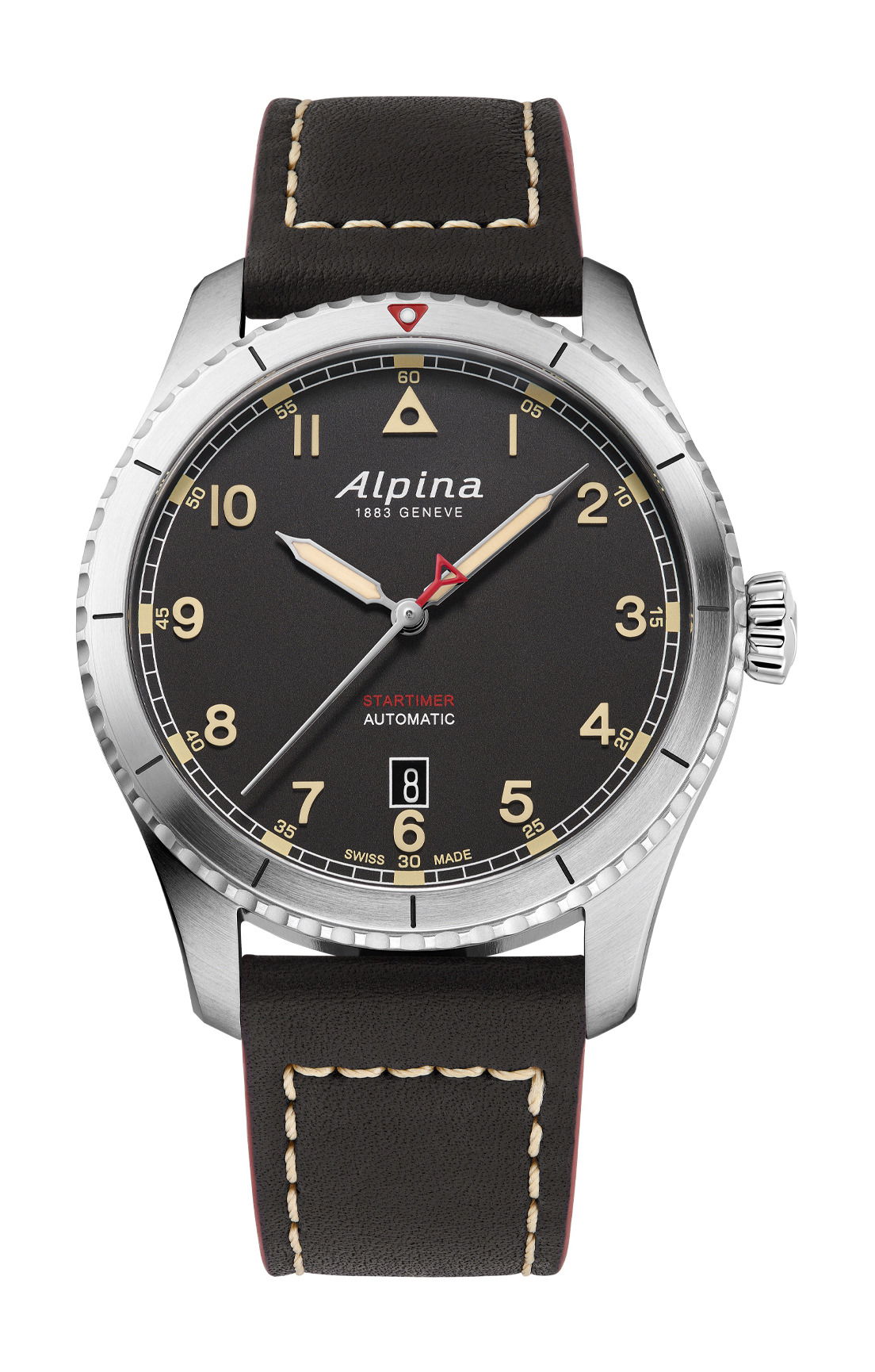 Alpina Startimer Pilot Automatic Black luxury timepiece - detailed view