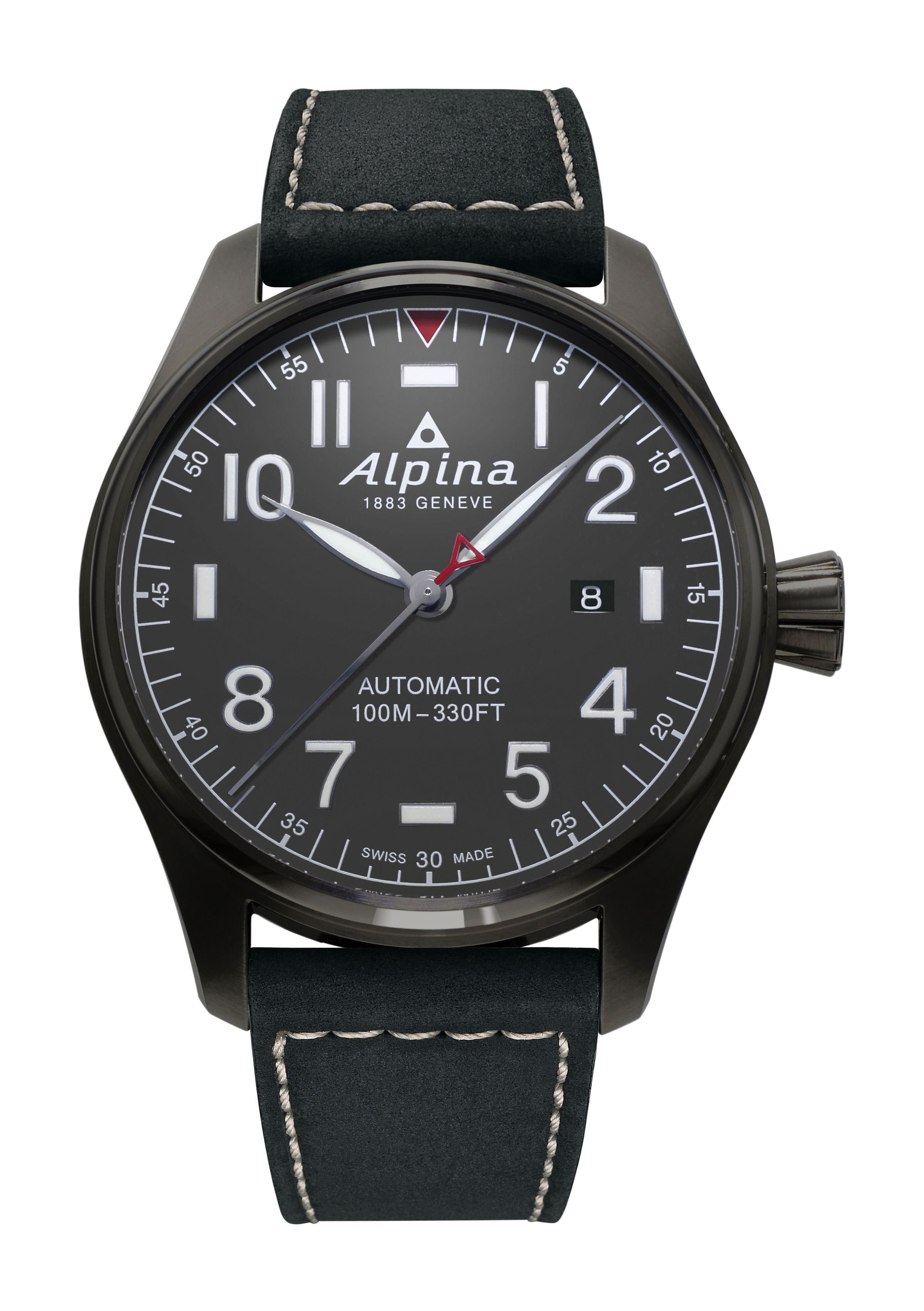 Alpina Startimer Pilot Automatic Matte Dark Gray luxury timepiece - detailed view