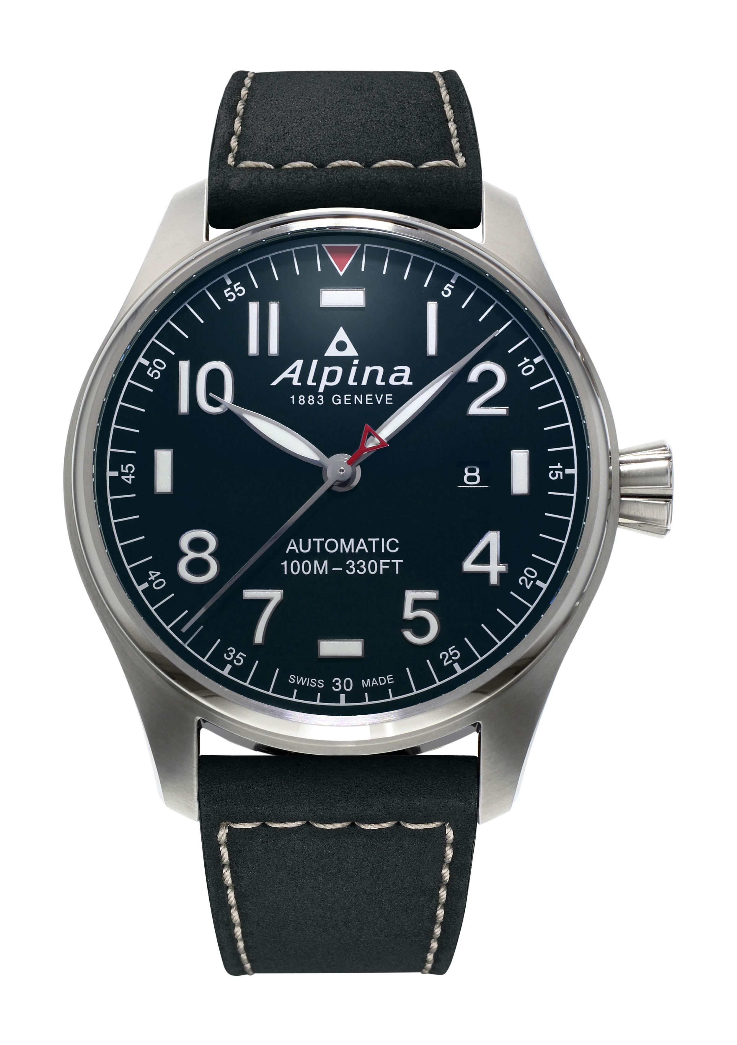 Alpina Startimer Pilot Automatic Matte Dark Blue luxury timepiece - detailed view