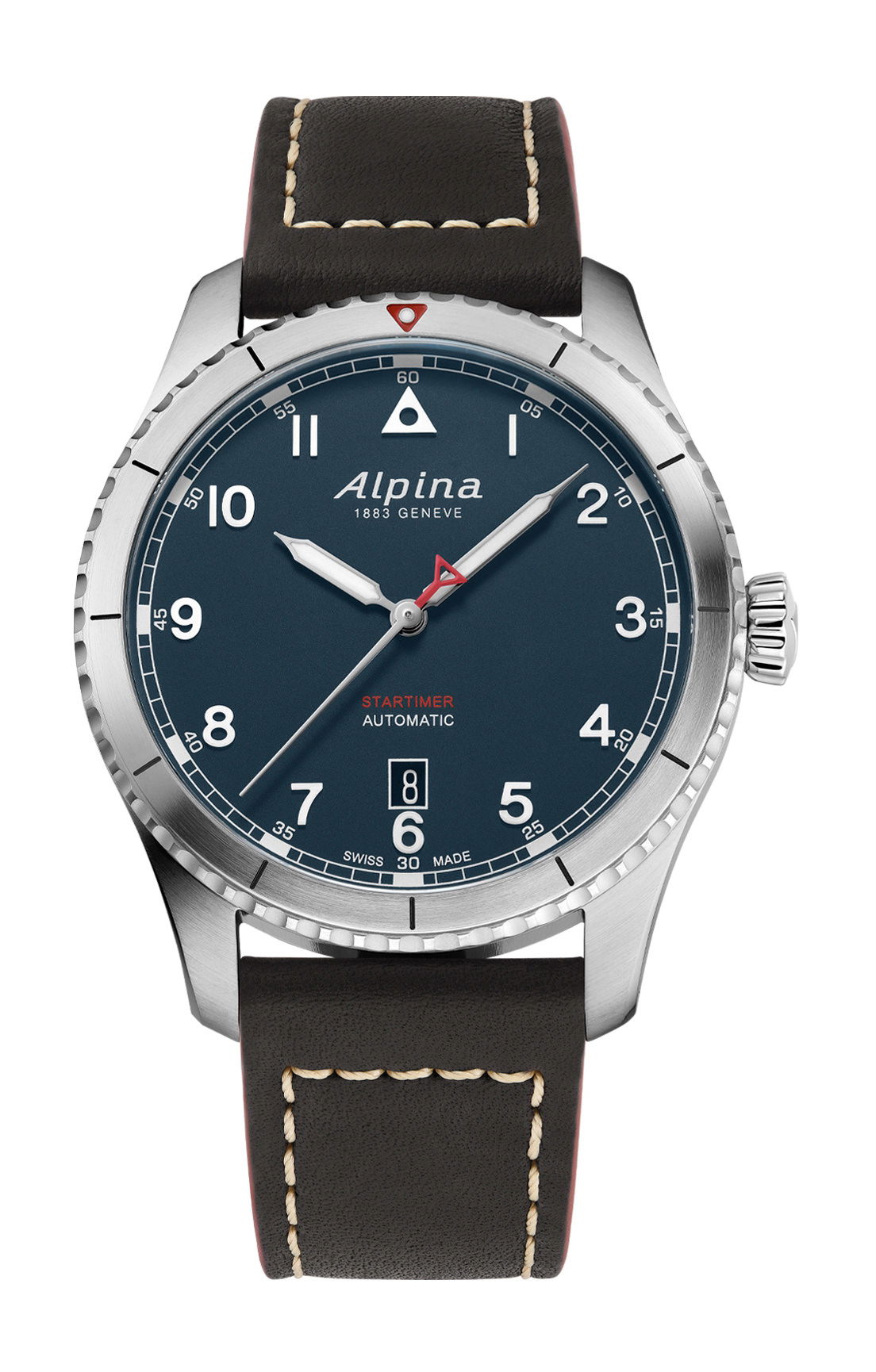 Alpina Startimer Pilot Automatic Petroleum Blue luxury timepiece - detailed view
