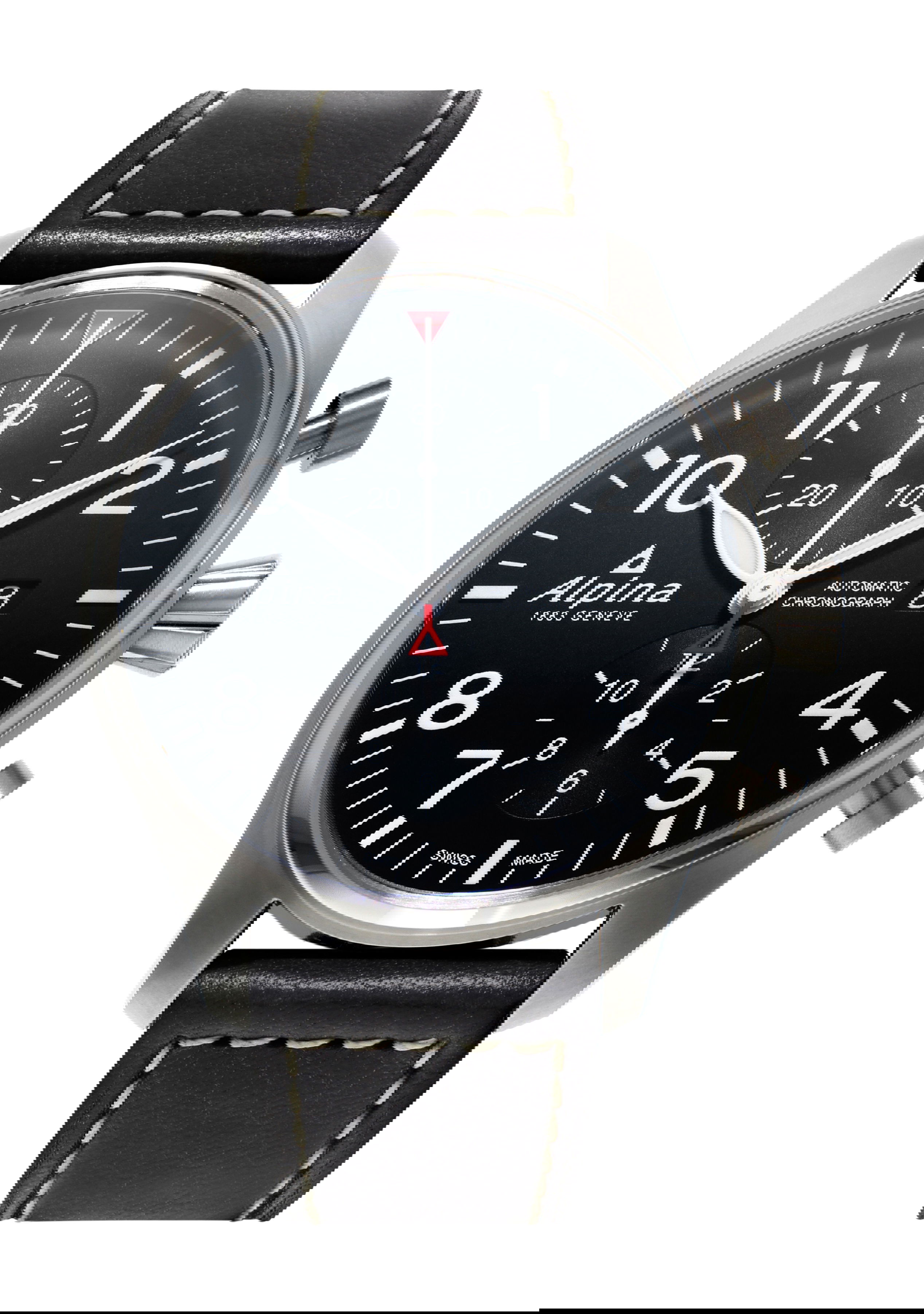 Alpina Startimer Pilot Automatic Chronograph luxury timepiece - detailed view