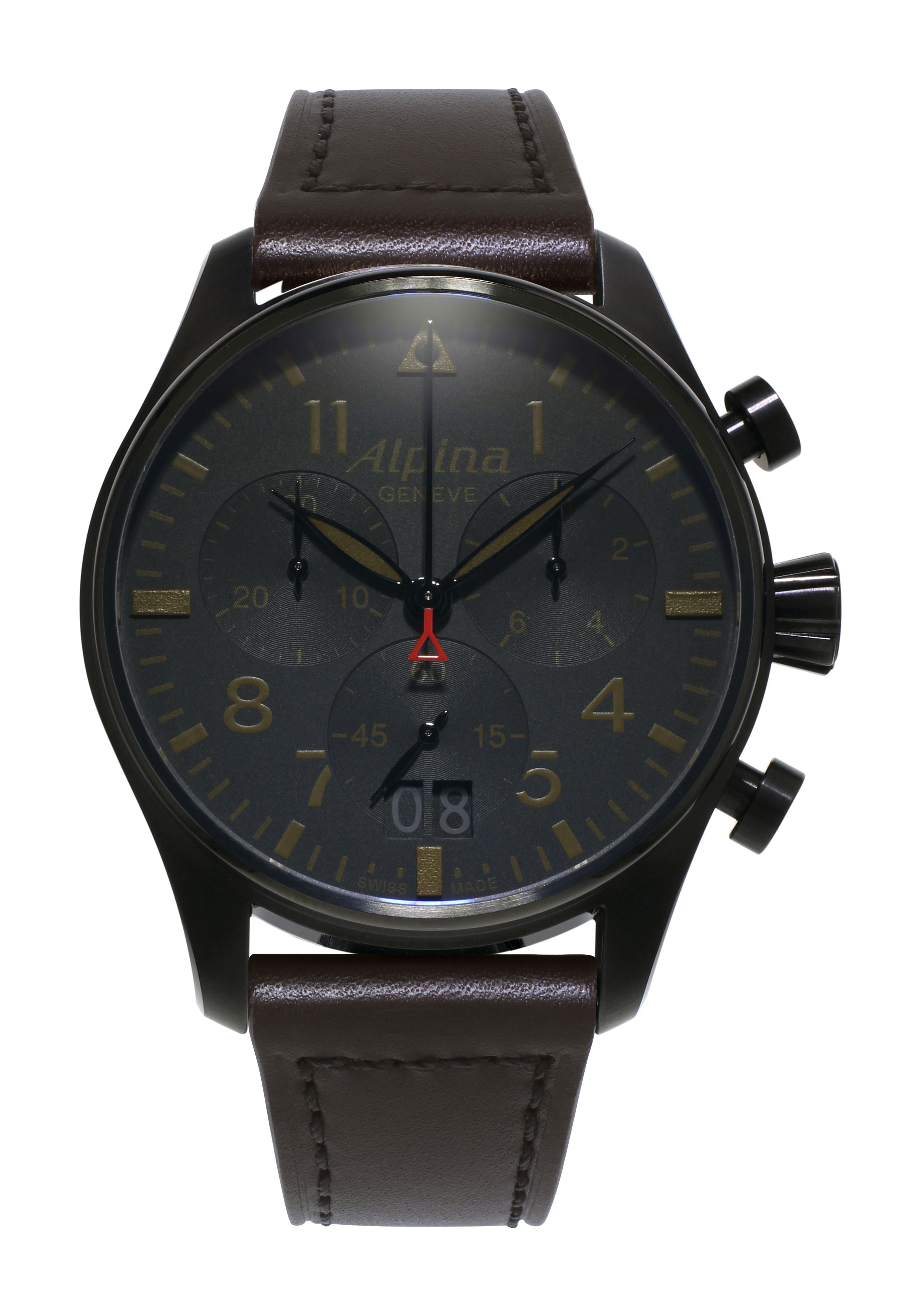 Alpina Startimer Pilot Chronograph Big Date luxury timepiece - detailed view