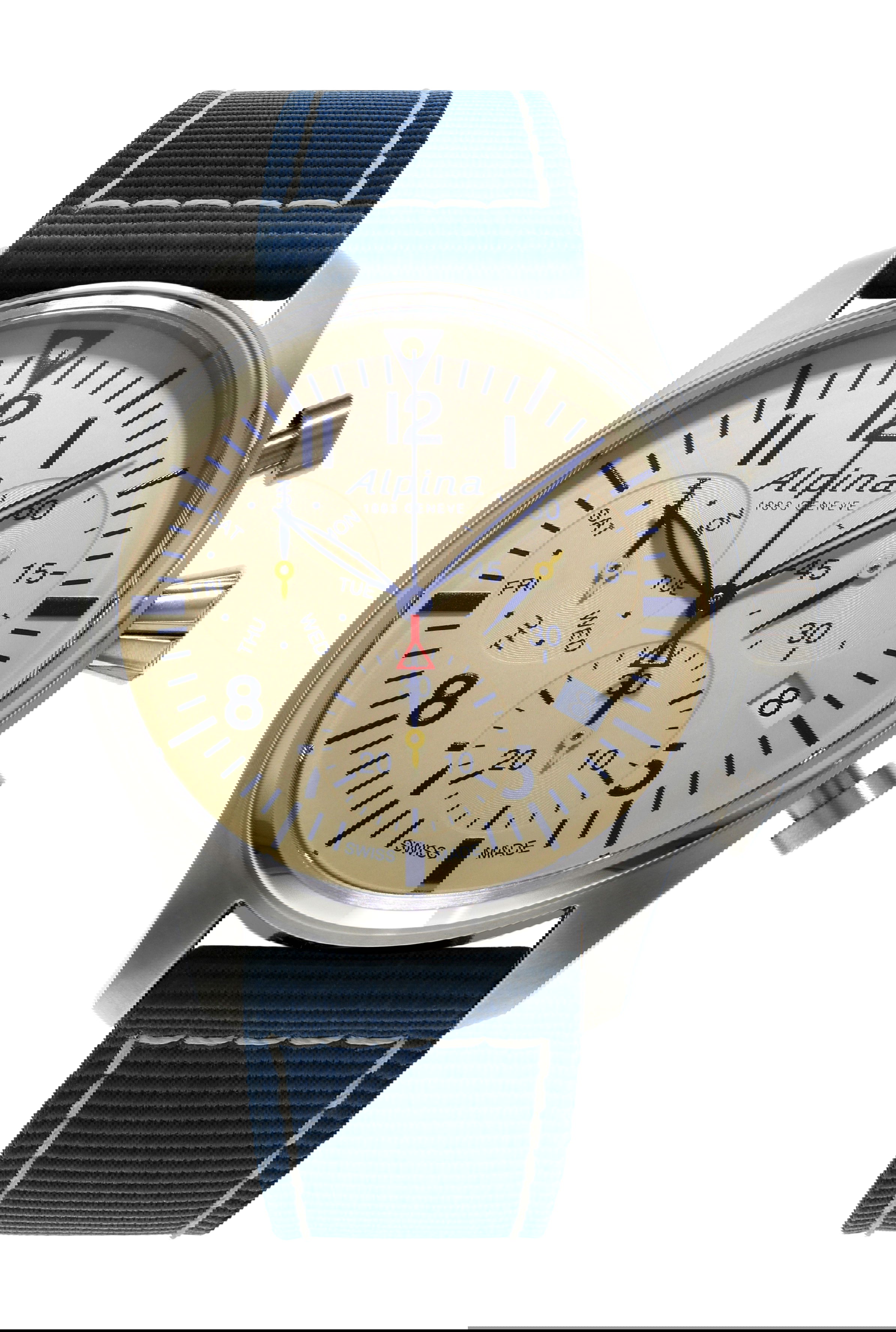 Alpina Startimer Pilot Chronograph Date luxury timepiece - detailed view