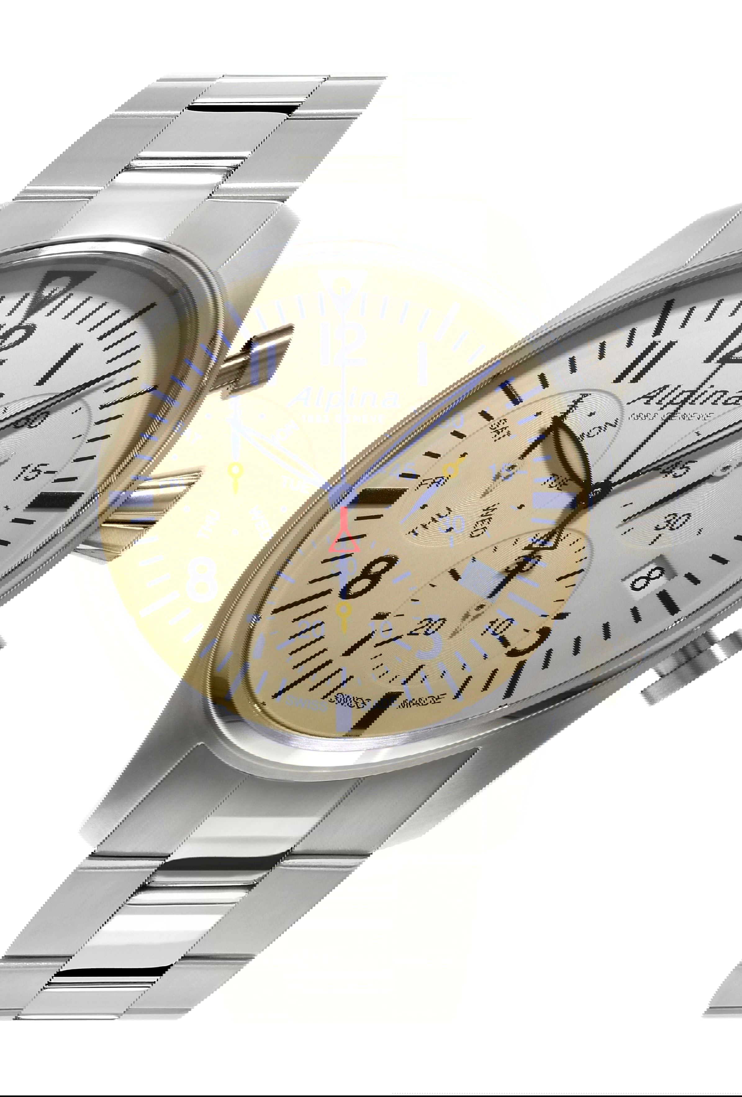 Alpina Startimer Pilot Chronograph Date luxury timepiece - detailed view