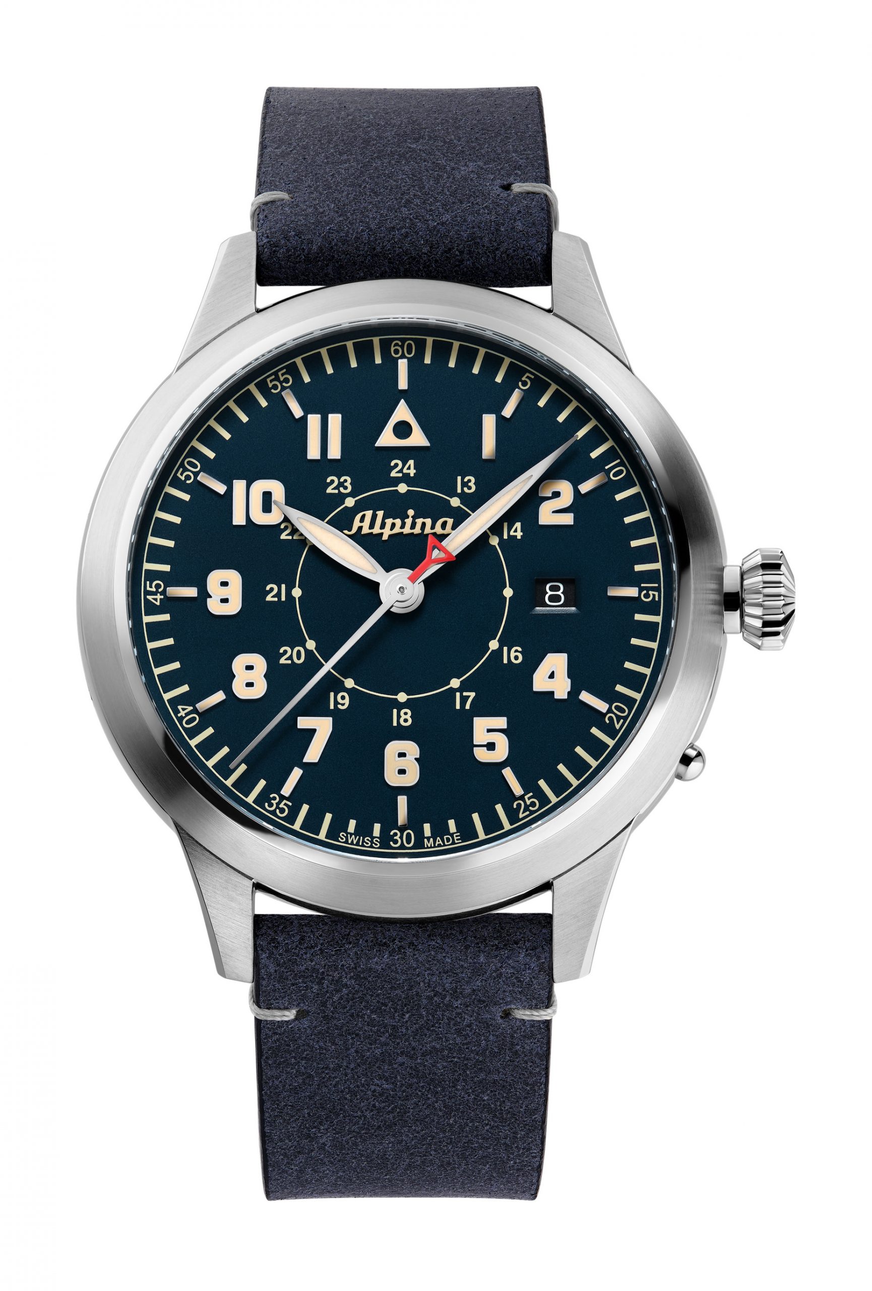 Alpina Startimer Pilot Heritage Automatic luxury timepiece - detailed view