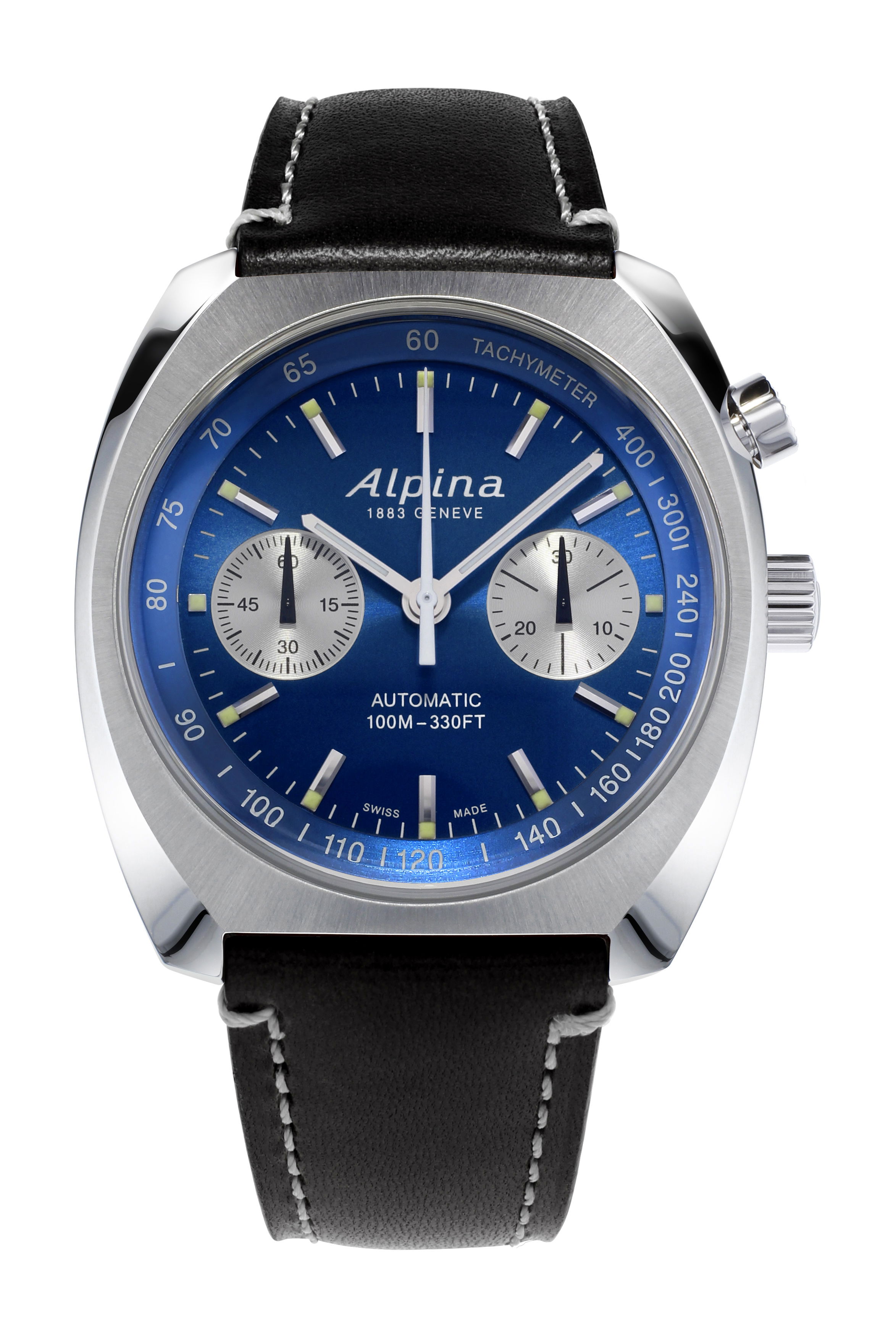 Alpina Startimer Pilot Heritage Chronograph Blue luxury timepiece - detailed view
