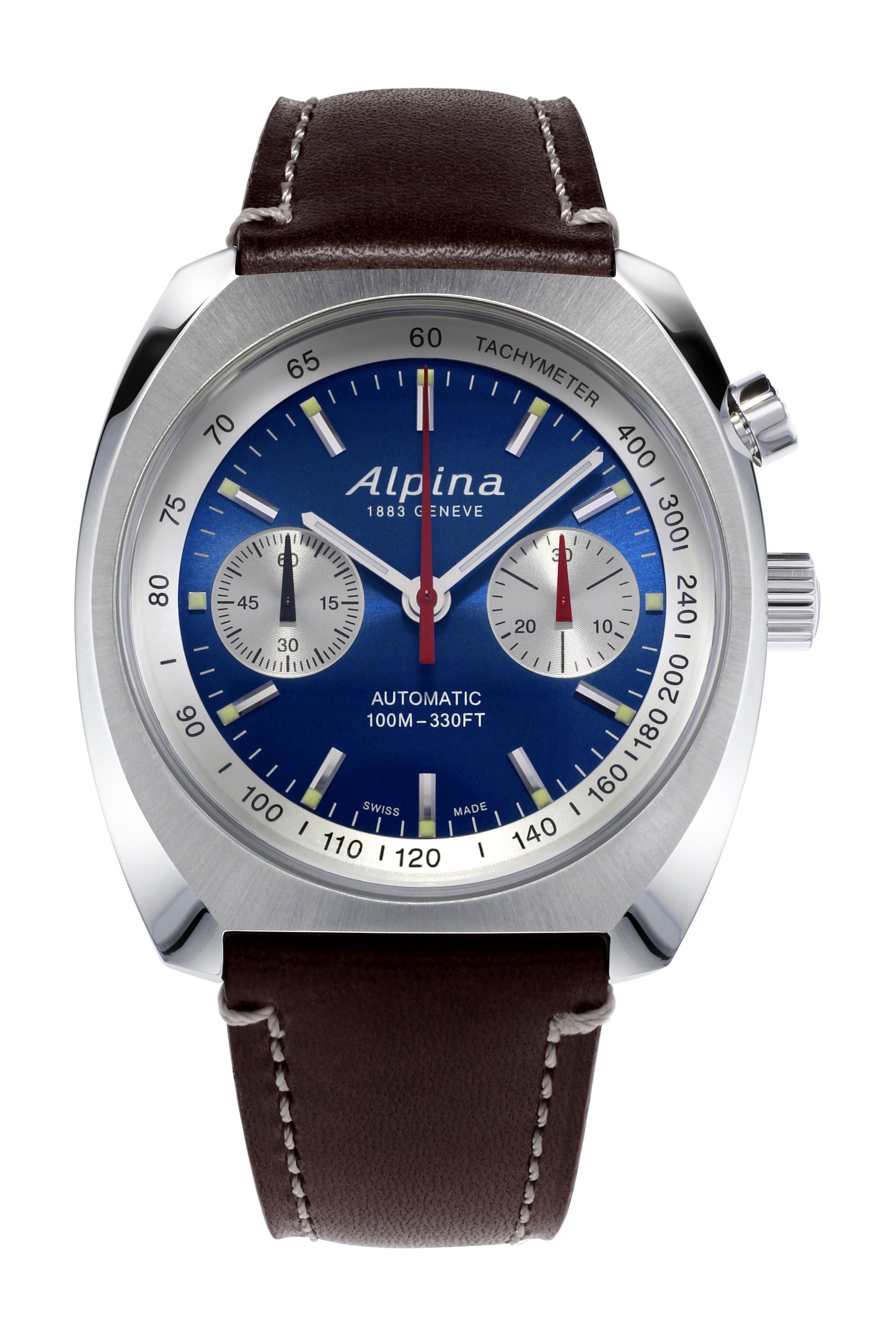 Alpina Startimer Pilot Heritage Chronograph Blue luxury timepiece - detailed view