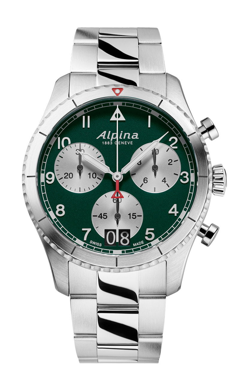 Alpina Startimer Pilot Quartz Chronograph Big Date luxury timepiece - detailed view