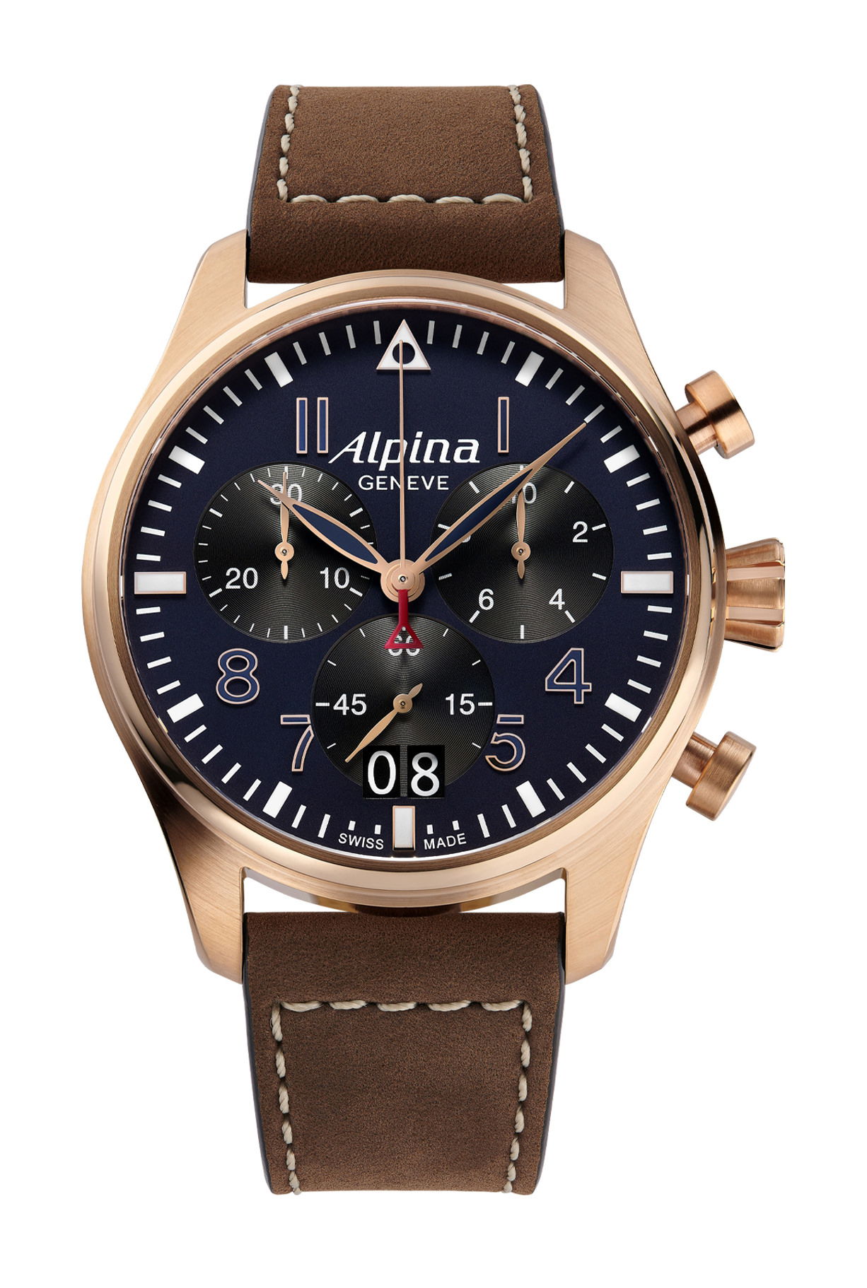 Alpina Startimer Pilot Quartz Chronograph Big Date luxury timepiece - detailed view