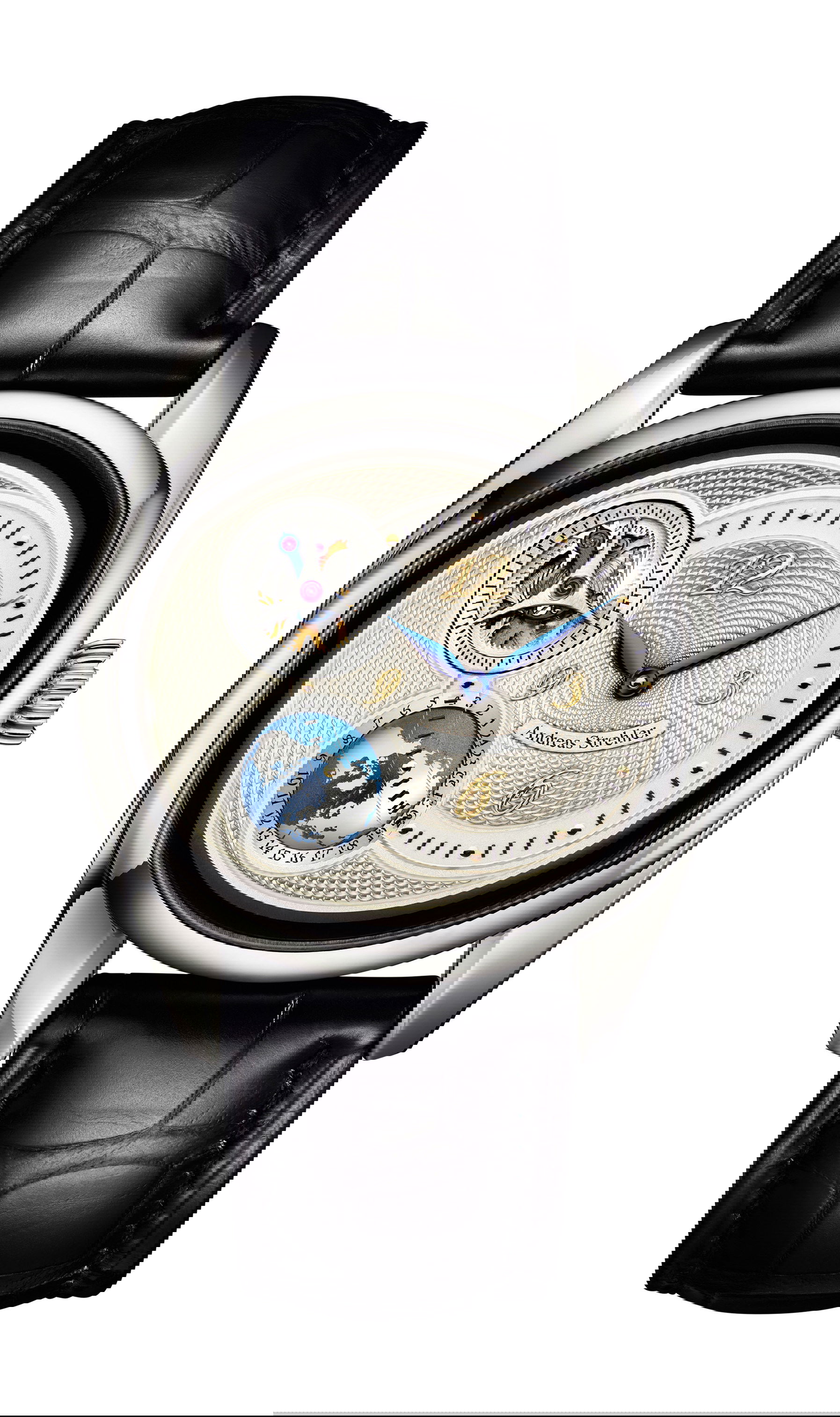 Andreas Strehler Sauterelle à Heure Mondiale Platinum watch
