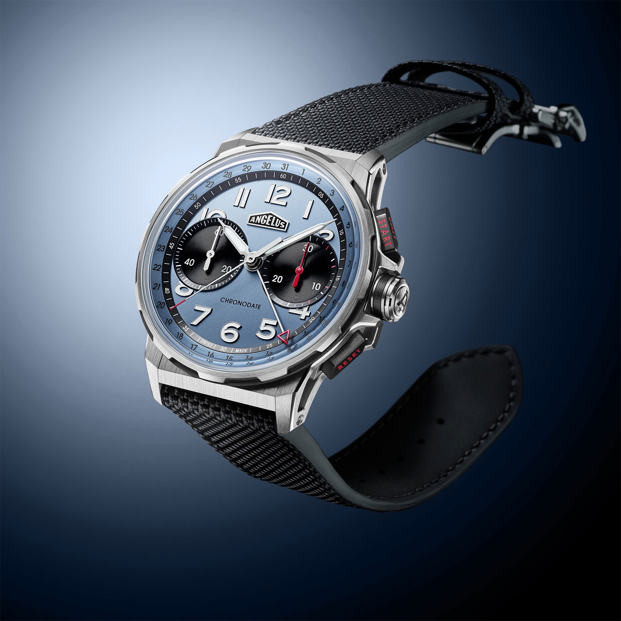 Angelus Chronodate Titanium Storm Blue - View 2