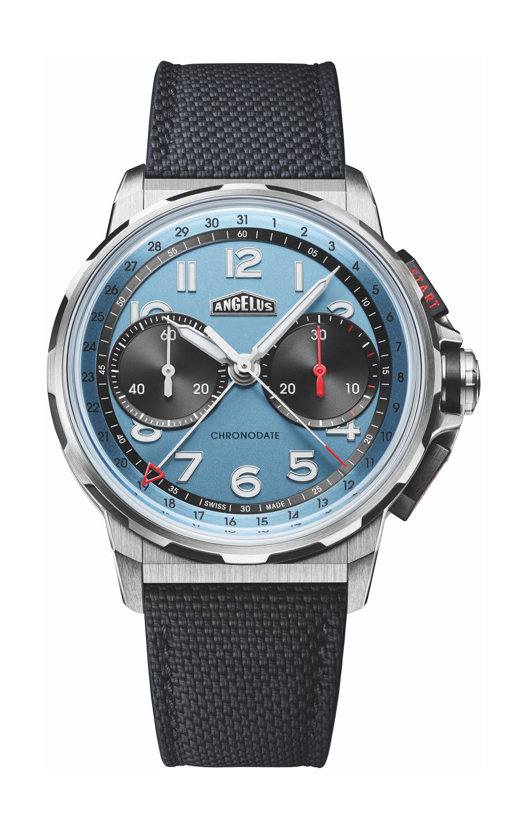 Angelus Chronodate Titanium Storm Blue watch