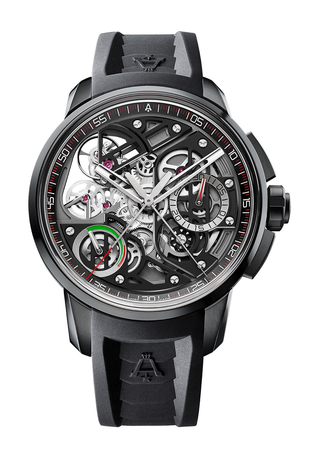 Angelus U30 Black luxury timepiece - detailed view
